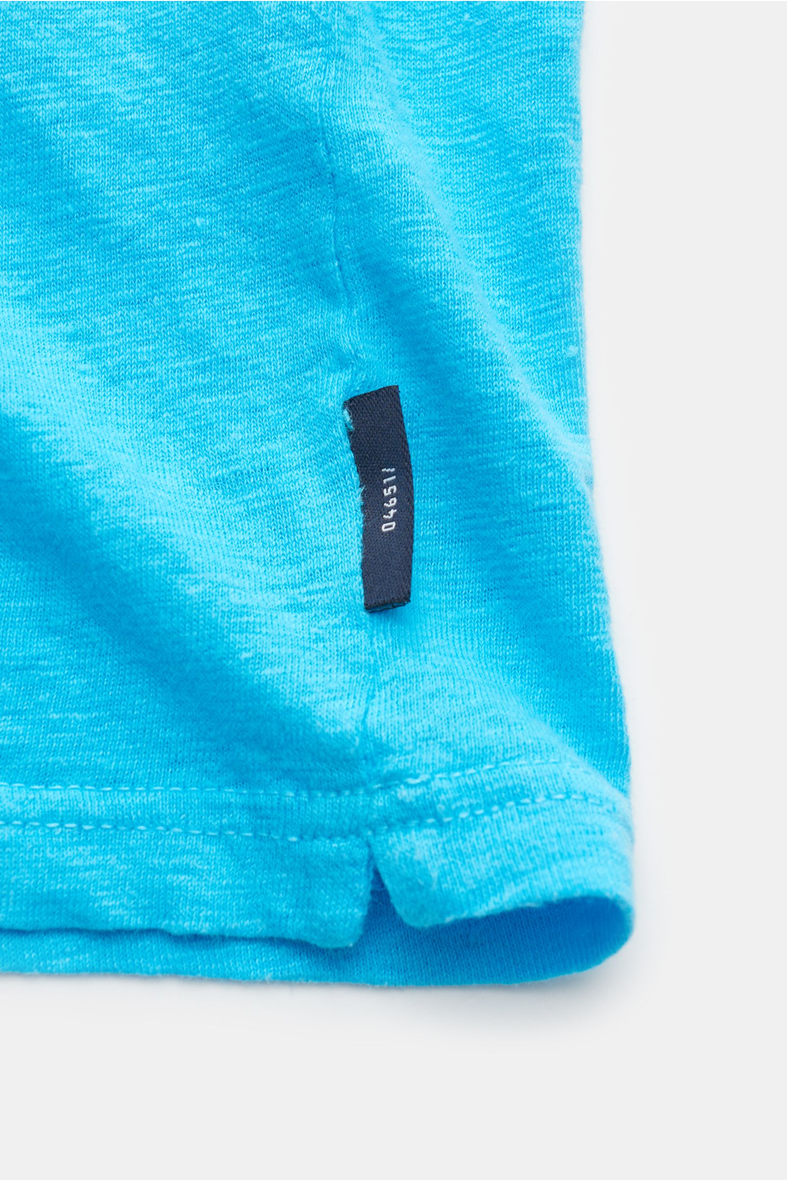 04651/ A trip in a bag Leinen Rundhals-T-Shirt türkis