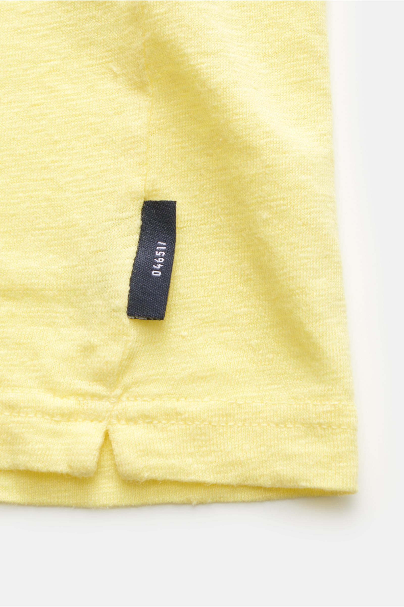 04651/ A trip in a bag Linen crew neck-T-shirt light yellow