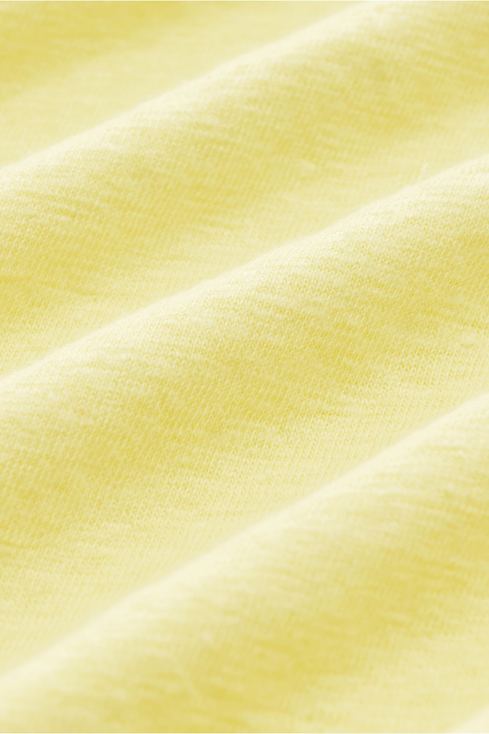 04651/ A trip in a bag Linen crew neck-T-shirt light yellow