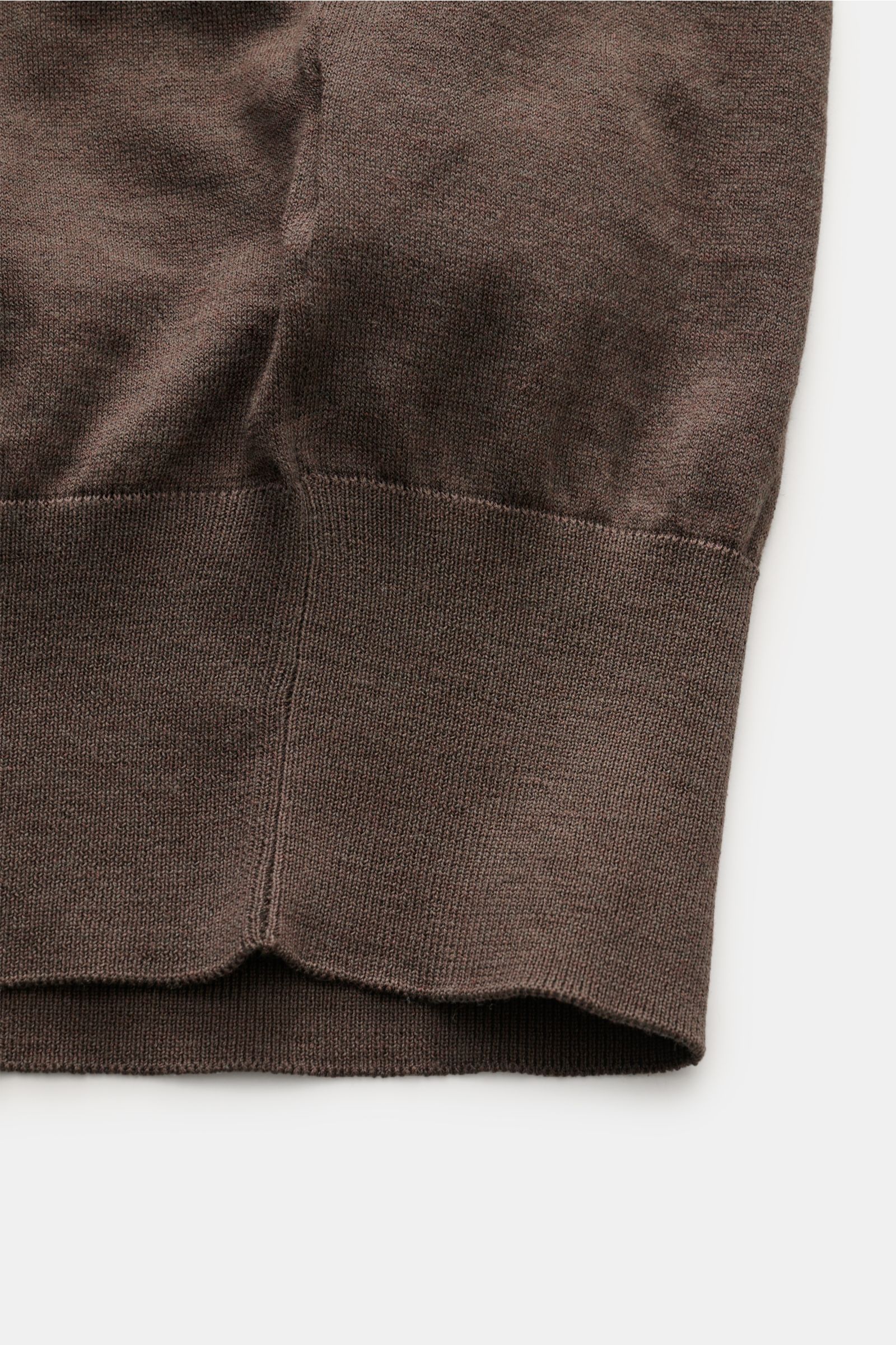 Brunello Cucinelli Short sleeve knit polo grey-brown