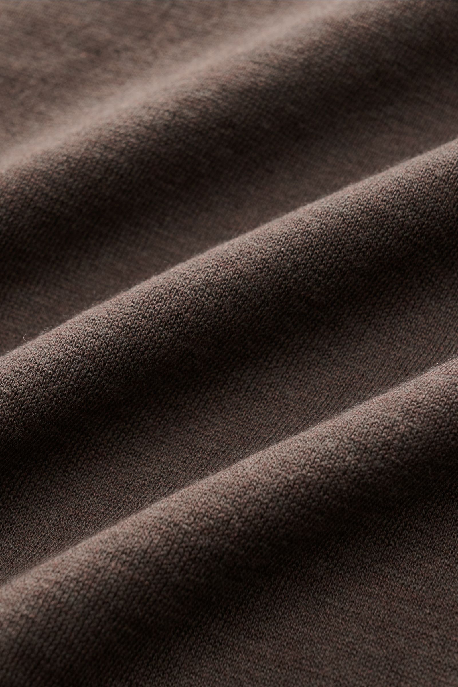 Brunello Cucinelli Short sleeve knit polo grey-brown