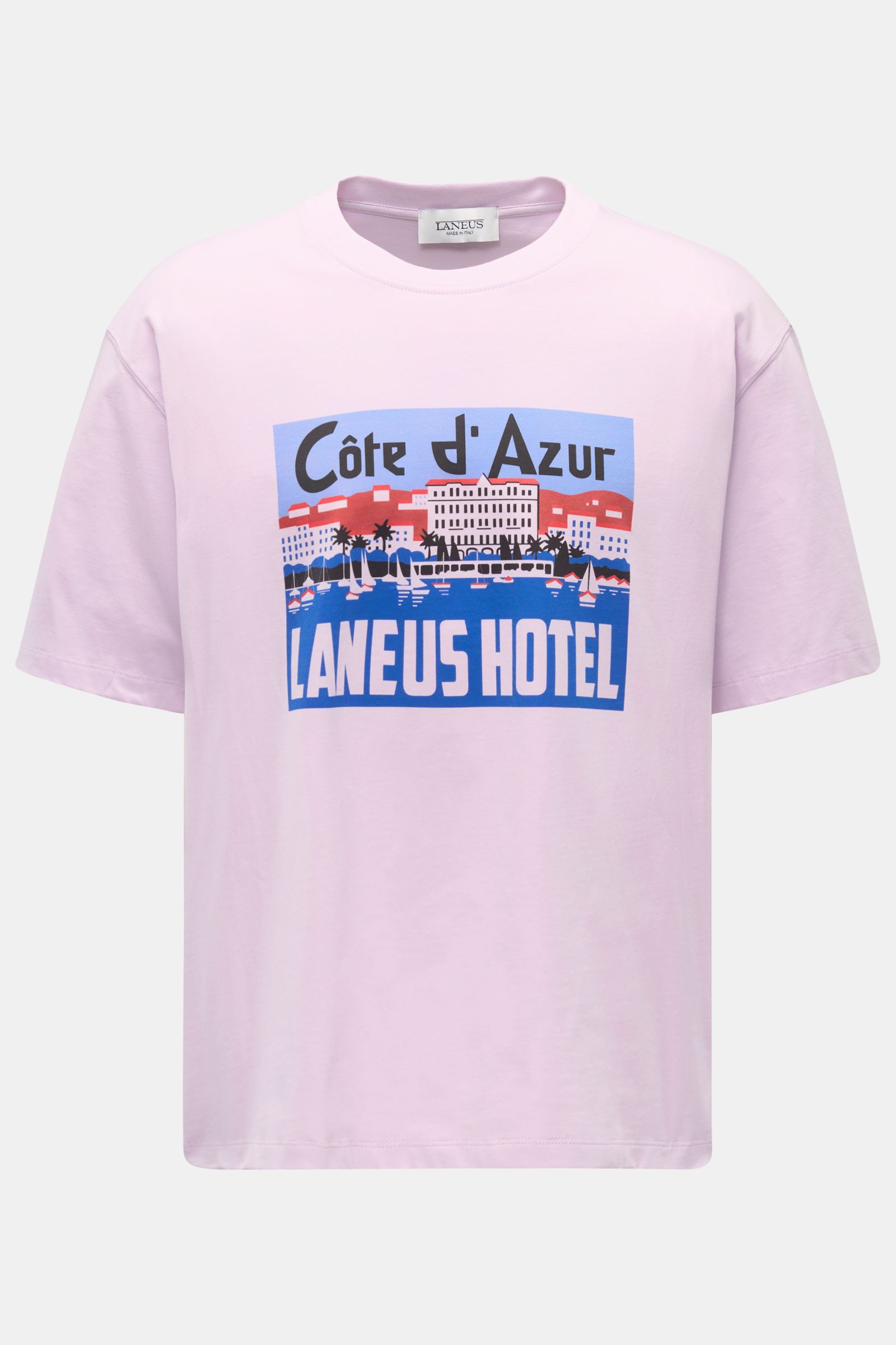 Laneus Rundhals-T-Shirt flieder