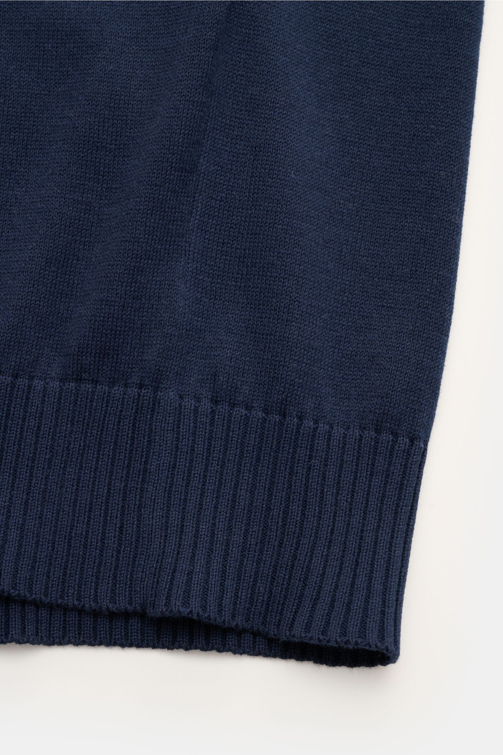 Malo Feinstrick-Kurzarmpullover navy