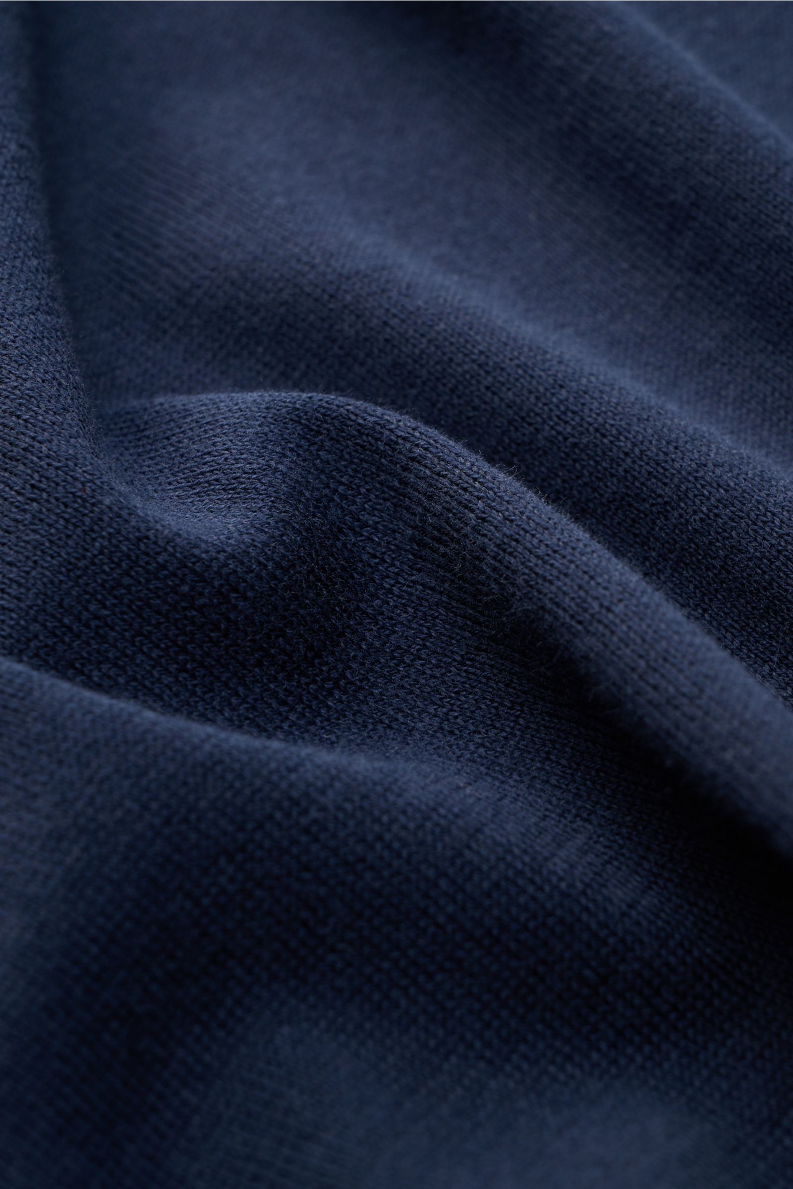 Malo Feinstrick-Kurzarmpullover navy