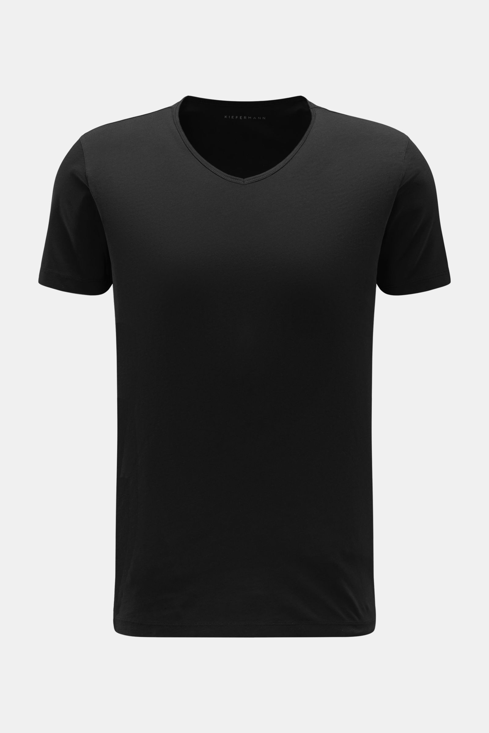 Kiefermann V-Neck T-Shirt 'Darius' schwarz