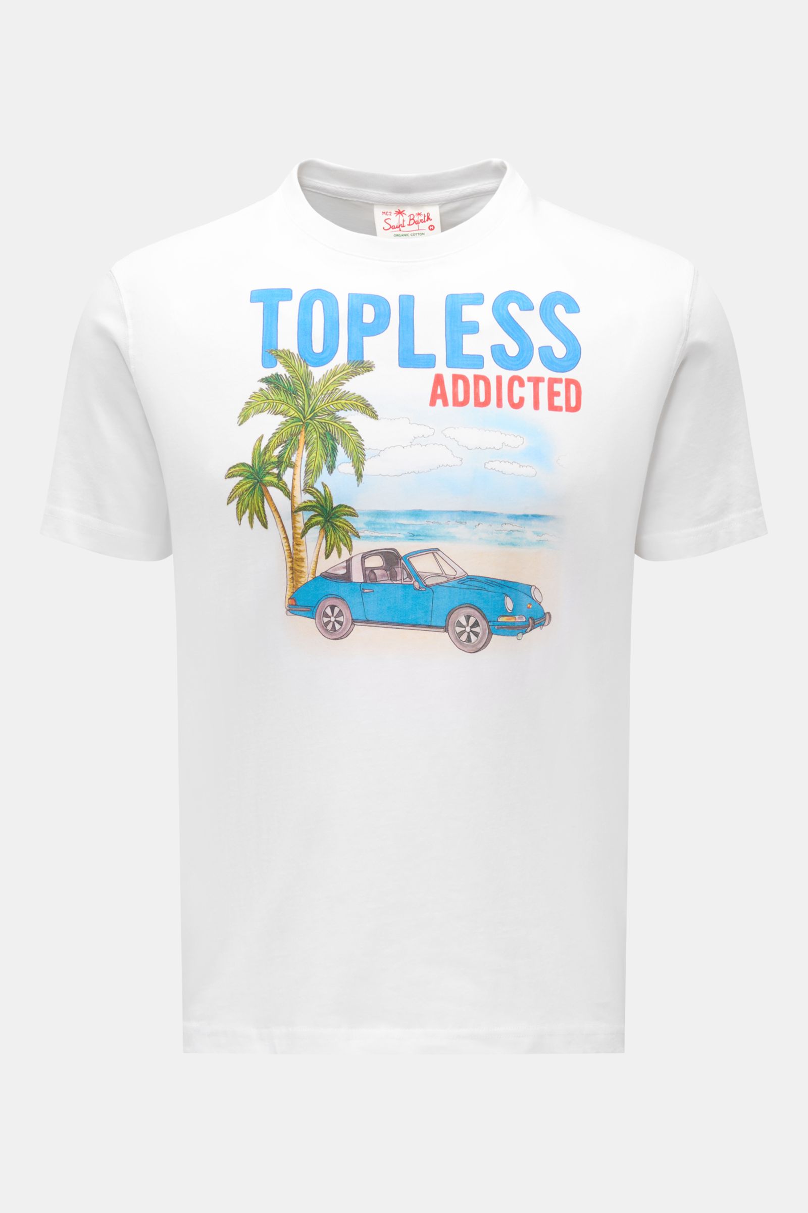 MC2 Saint Barth Rundhals-T-Shirt 'Cabrio' weiß