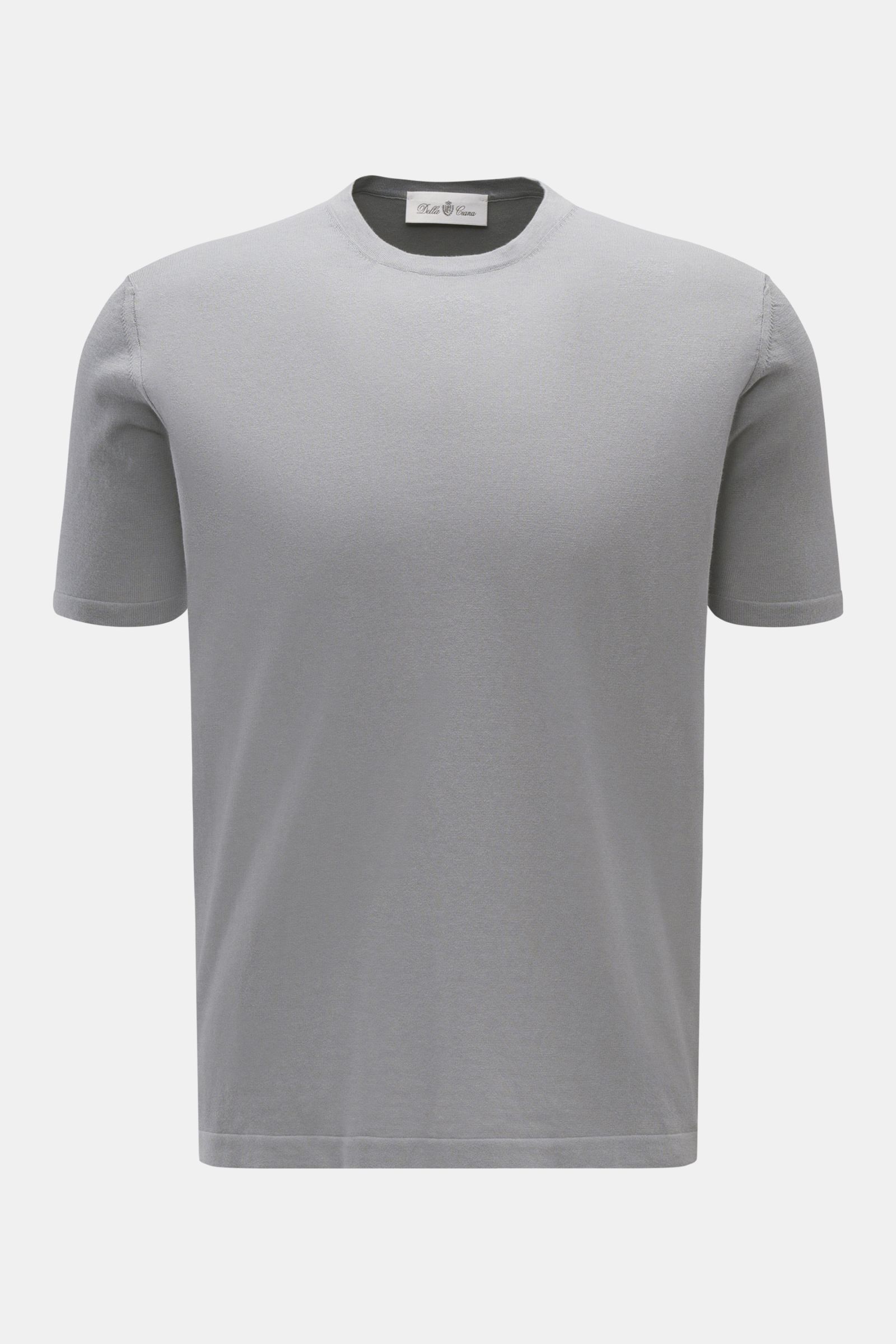 Della Ciana Feinstrick-Kurzarmpullover grau