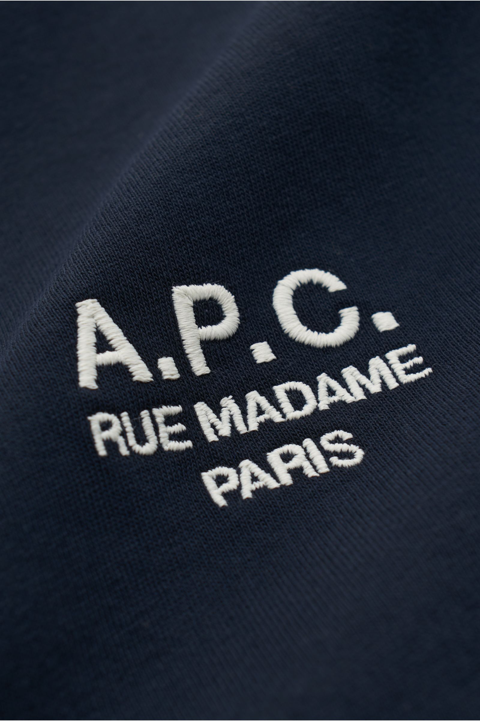 A.P.C. Rundhals-T-Shirt 'Standard Rue Madame' navy