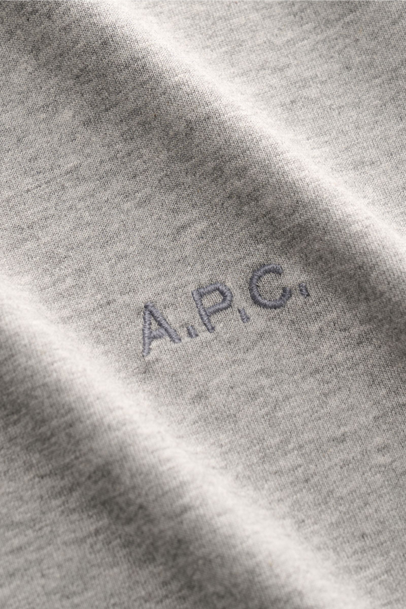 A.P.C. Crew neck T-shirt grey mottled