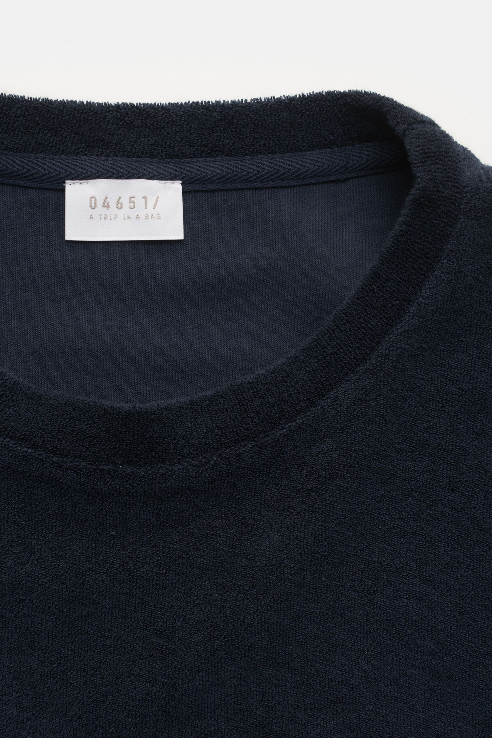 04651/ A trip in a bag Frottee T-Shirt 'Terry Tee' navy