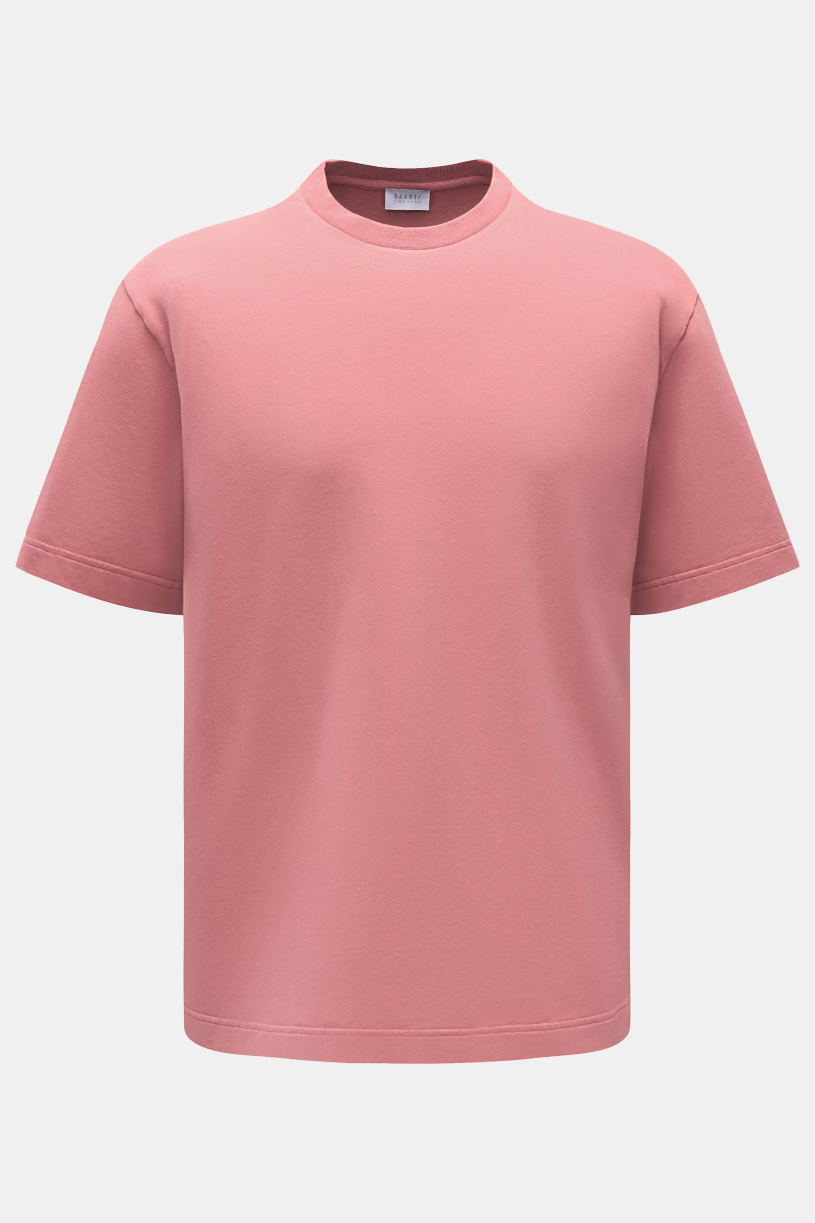 Vorderansicht des 04651/ A trip in a bag Rundhals-T-Shirts 'If Tee' altrosa aus elastischer Baumwolle, Oversized Fit, schwerer Qualität, weicher Griff.