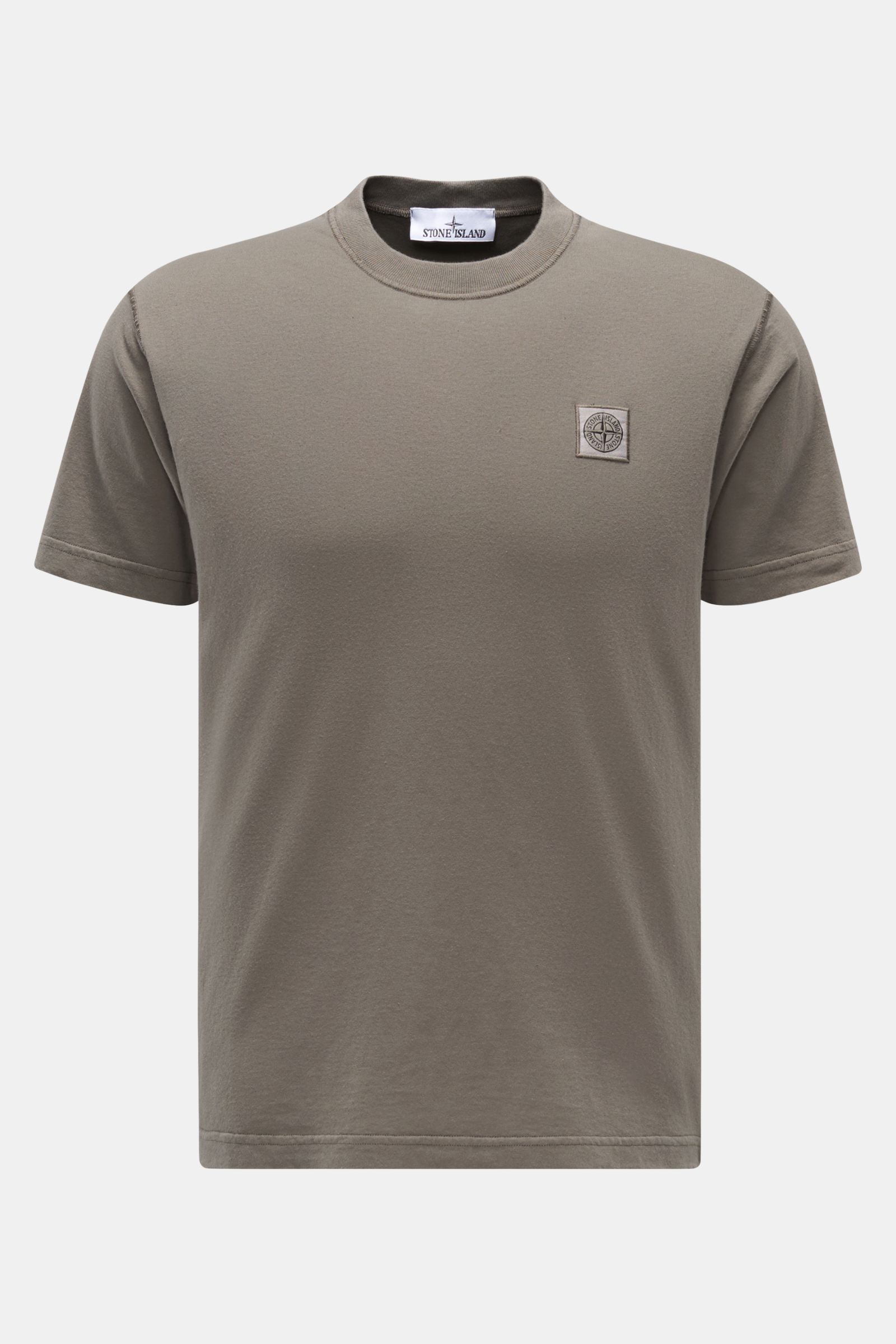 STONE ISLAND crew neck T-shirt grey-green BRAUN Hamburg