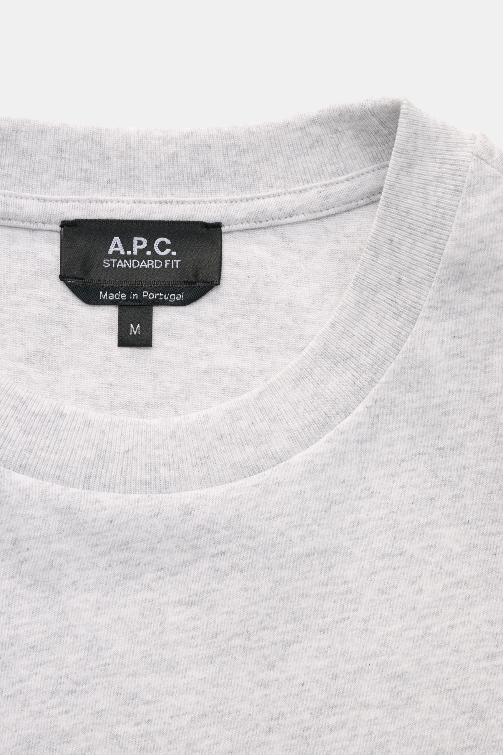 A.P.C. Rundhals-T-Shirt 'Standard Rue Madame' hellgrau meliert