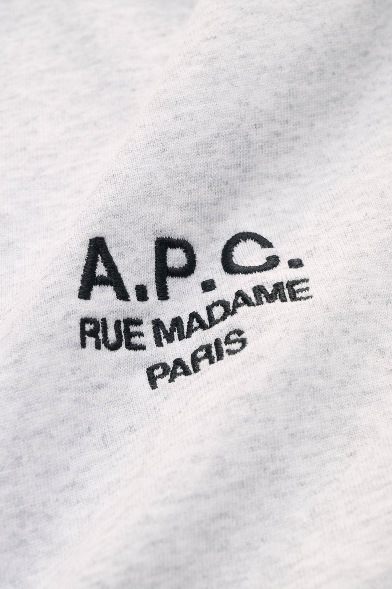 A.P.C. Rundhals-T-Shirt 'Standard Rue Madame' hellgrau meliert