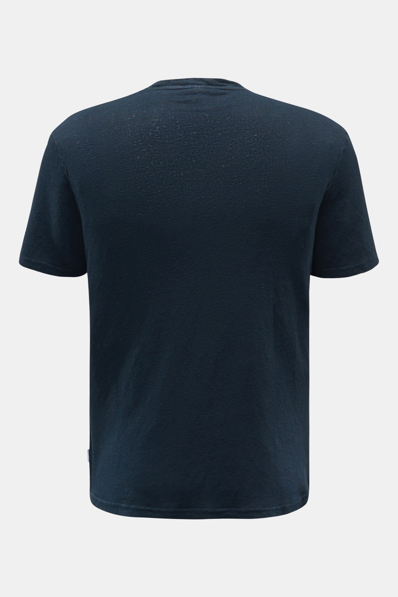 Rückansicht des 04651/ A trip in a bag Leinen-T-Shirt navy aus Jersey, leicht griffig, luftig, mit Stretch, Slim Fit, Rundhals.