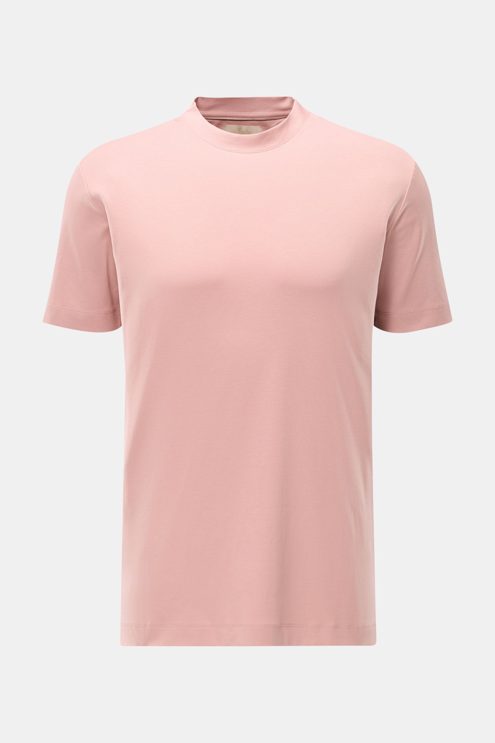 Front view of Aurélien Crew neck T-shirt antique pink, a slim fit short-sleeve shirt made of pure cotton with a soft feel, crew neck, and short hem vents. 

A versatile basic for spring and summer: This T-shirt by AURÉLIEN combines high-quality cotton 