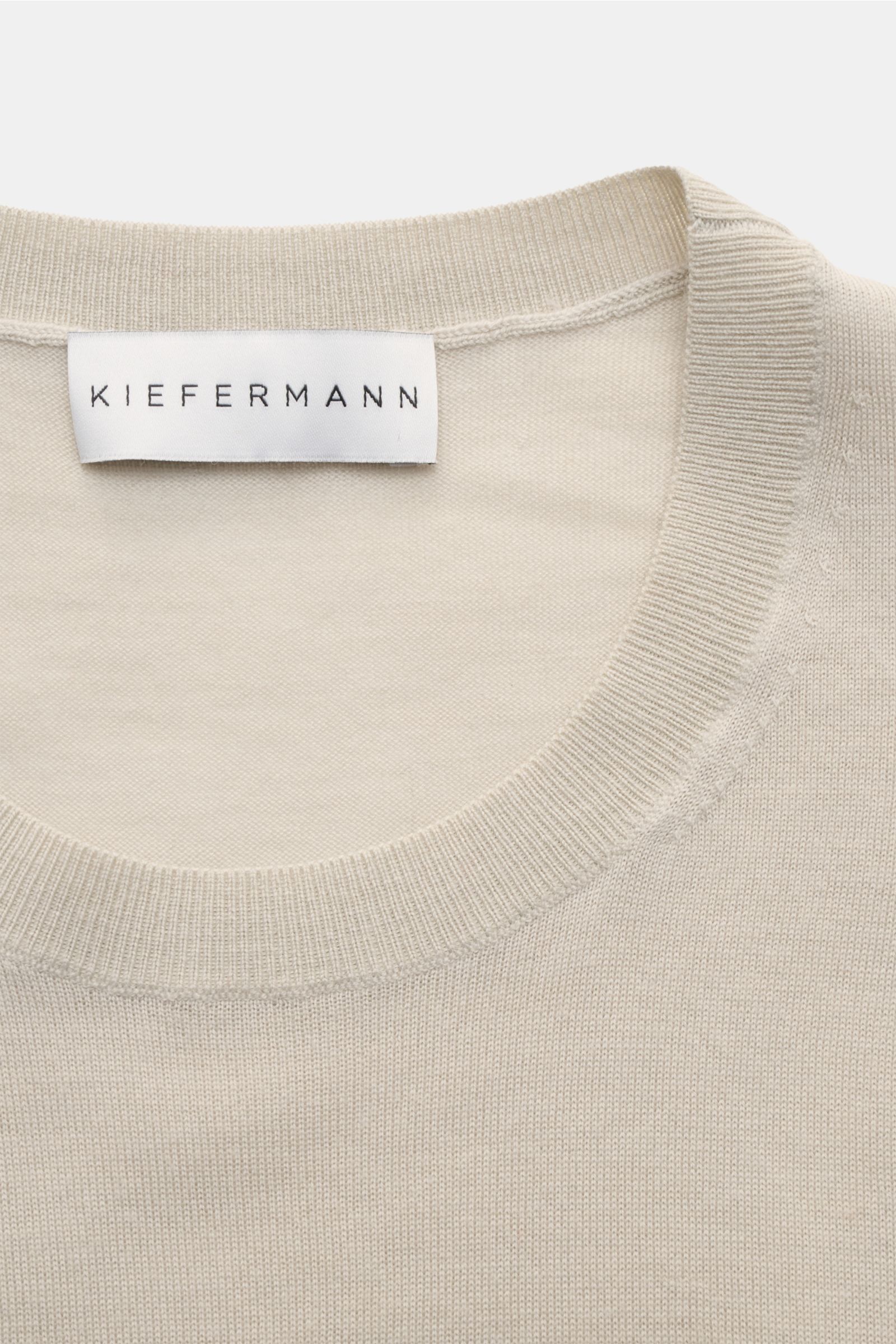 Kiefermann Merino Kurzarmpullover 'Georgs' beige