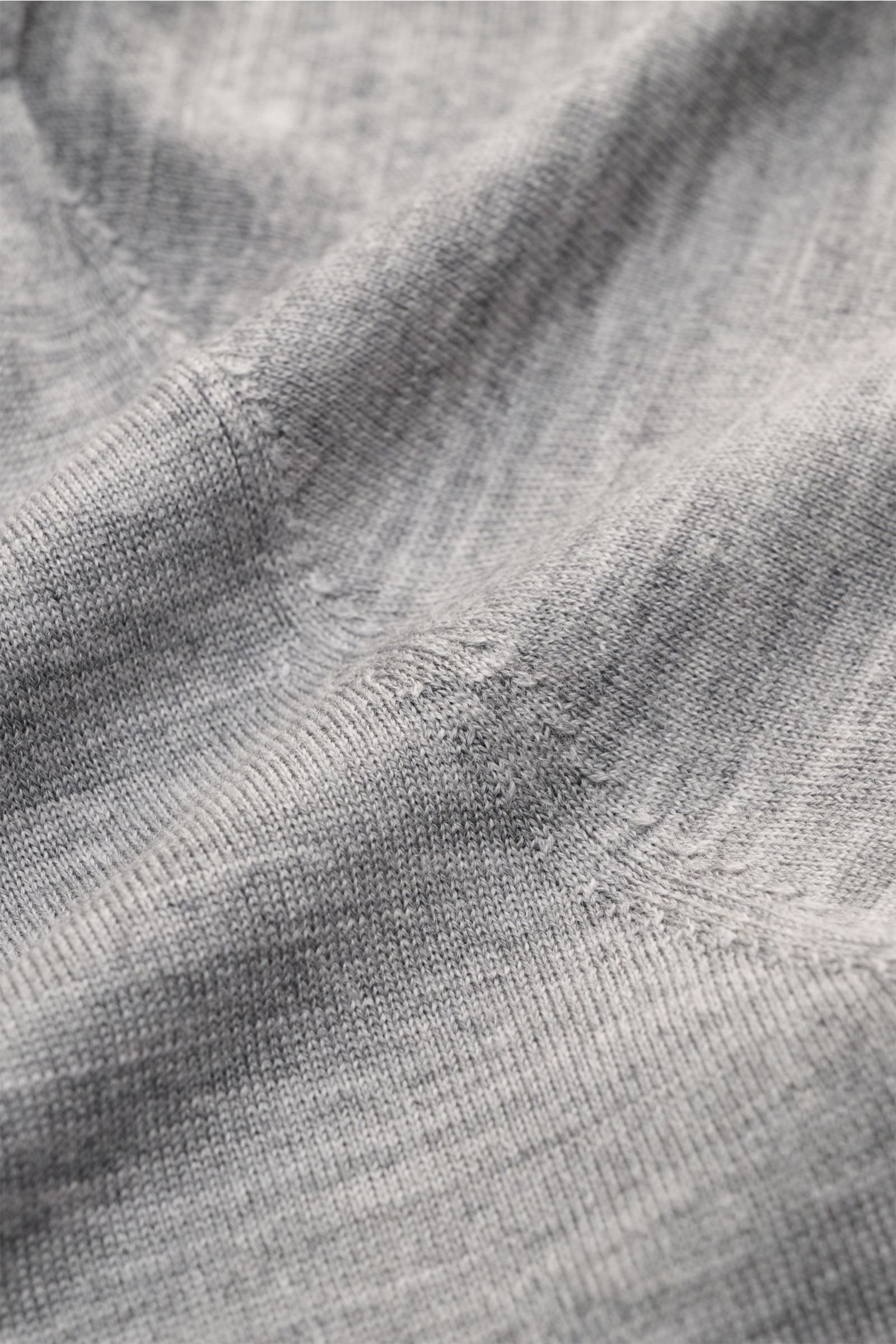 Kiefermann Merino Kurzarmpullover 'Georgs' grau meliert