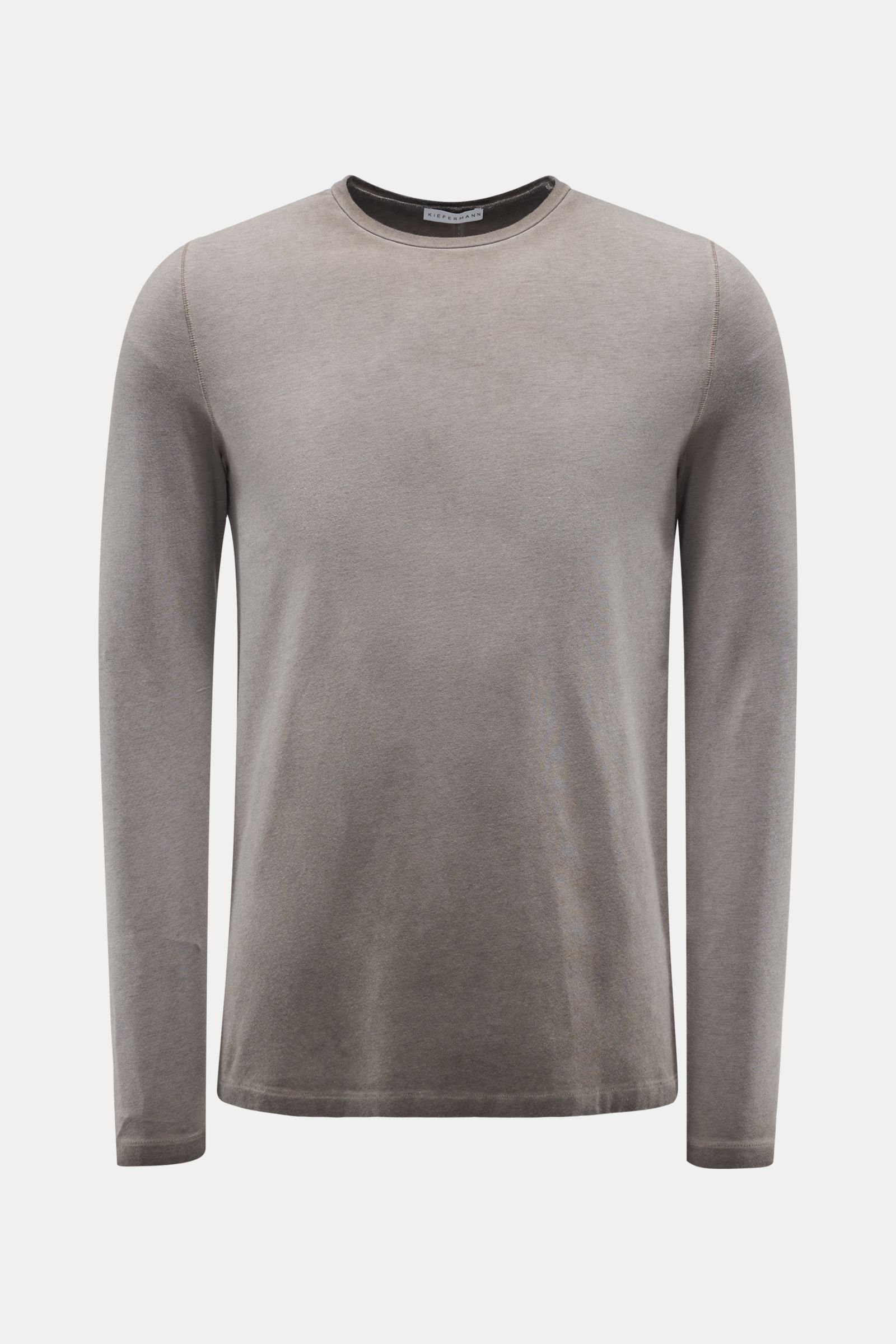 Crew neck long sleeve 'Mikael' grey-brown