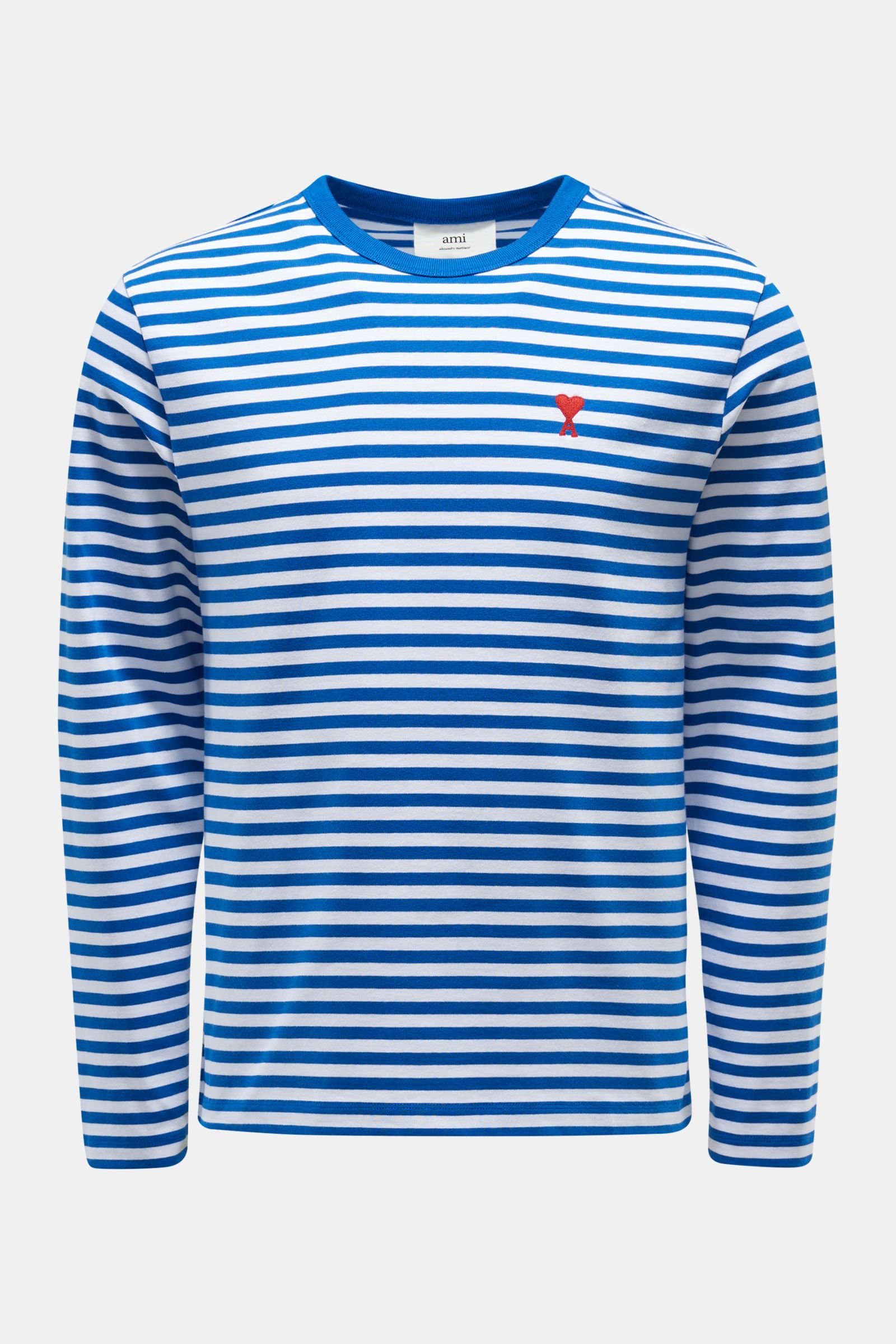 Crew neck jumper blue/white striped