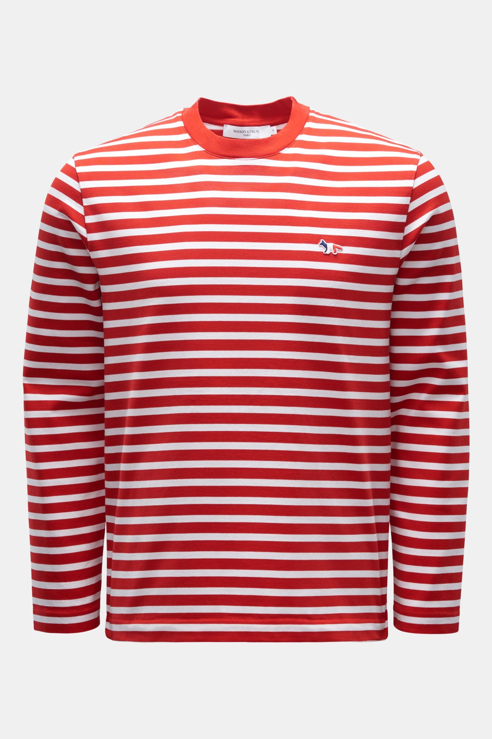 Long sleeve top 'Tricolor' red/white striped