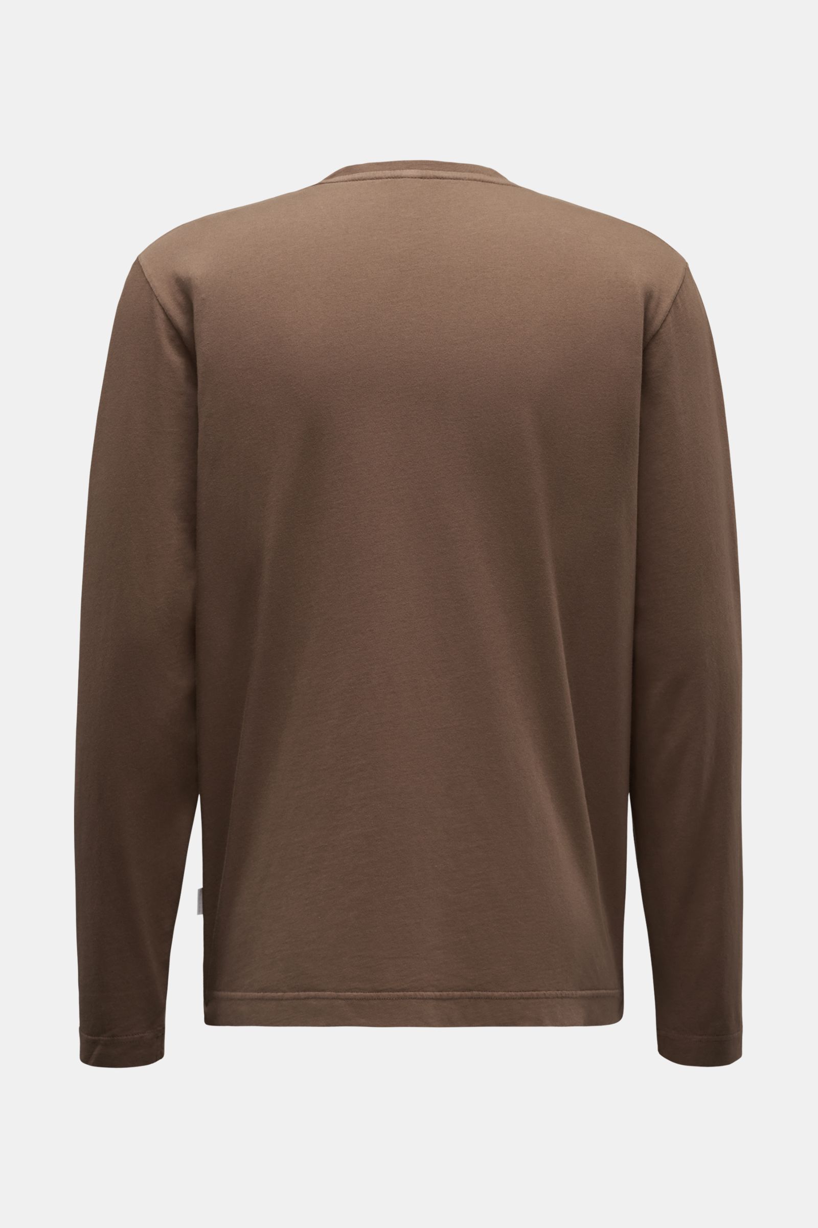 04651/ A trip in a bag Rundhals-Longsleeve 'Oyster Jersey Tee' braun