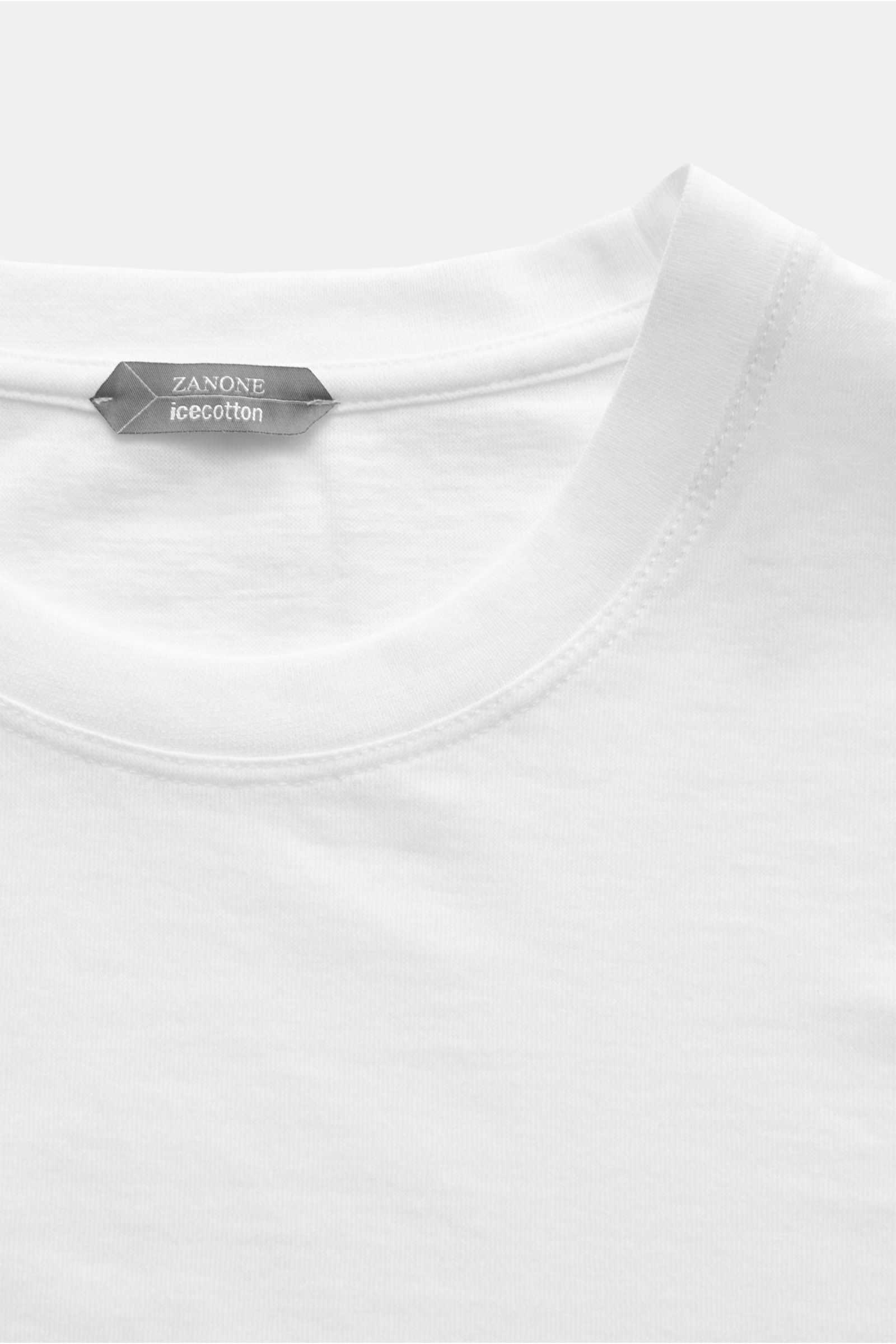 Zanone Rundhals-Longsleeve weiß