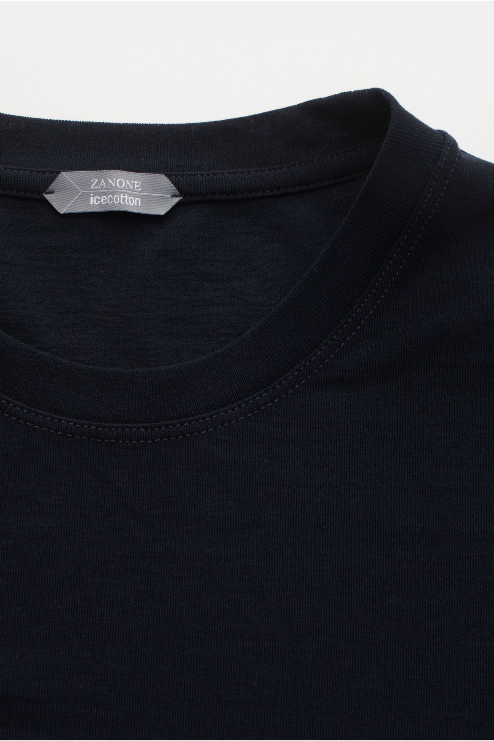 Zanone Rundhals-Longsleeve schwarz