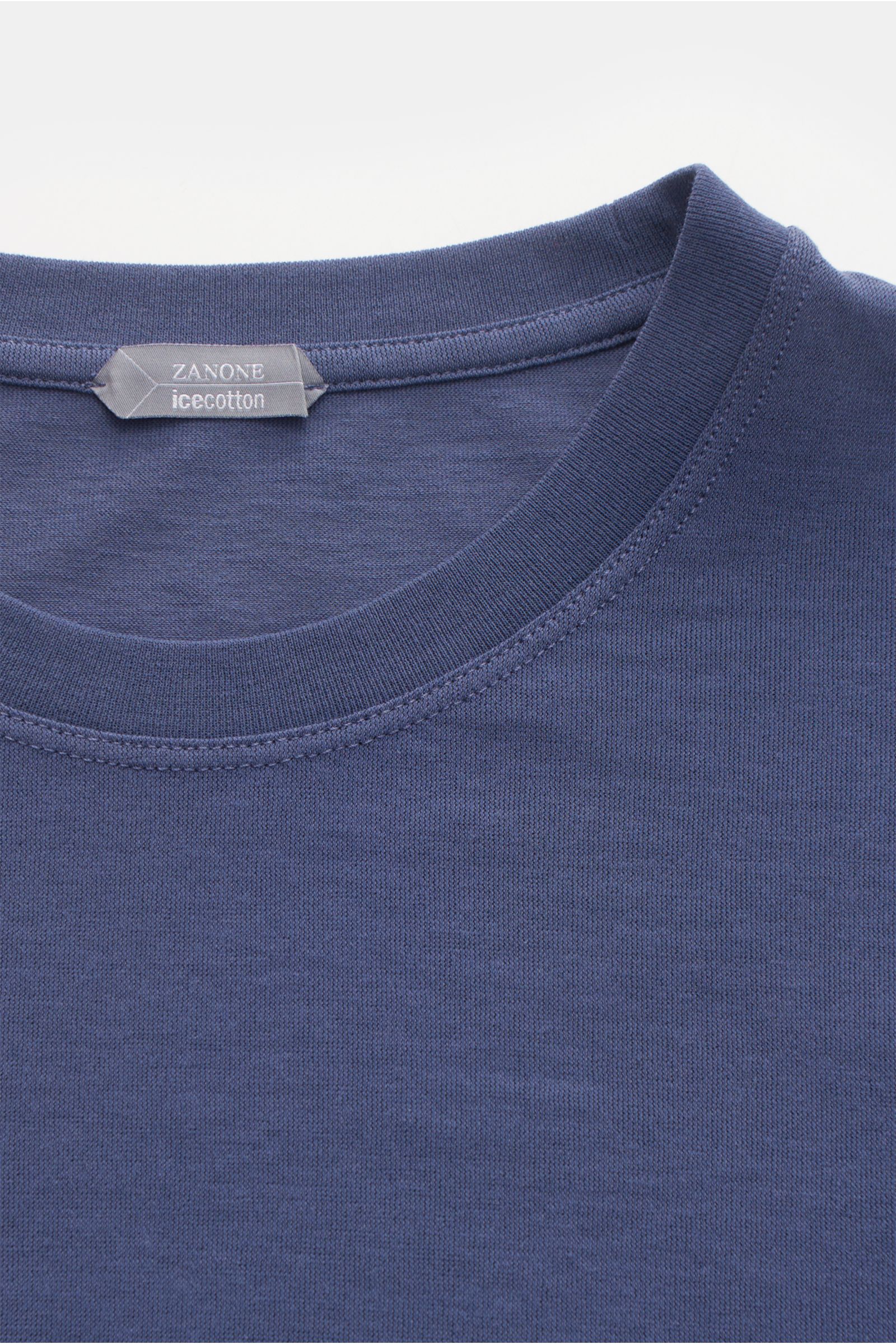 Zanone Rundhals-Longsleeve dunkelblau