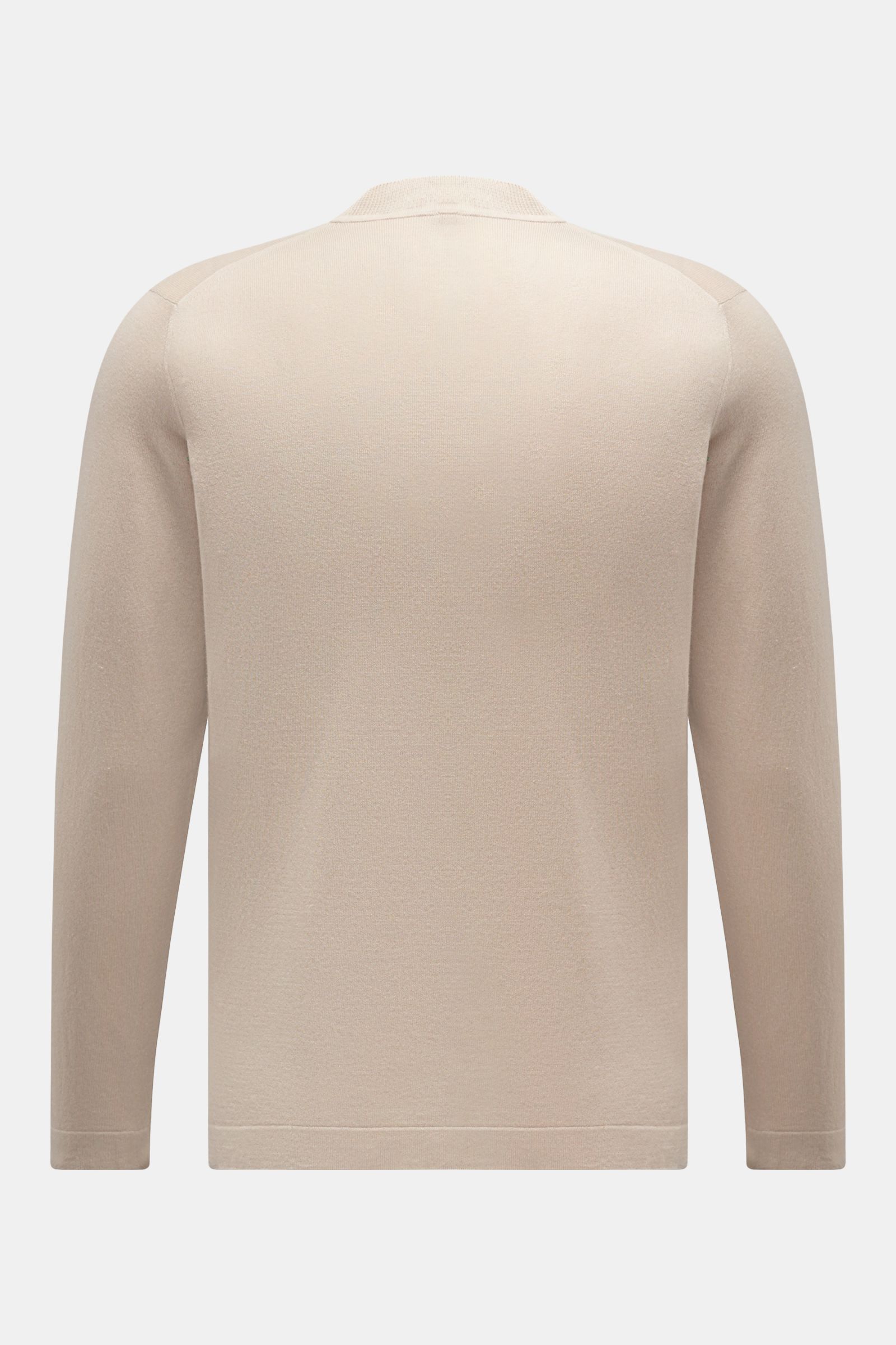 04651/ A trip in a bag Strick-Henleyshirt 'Foggy' beige