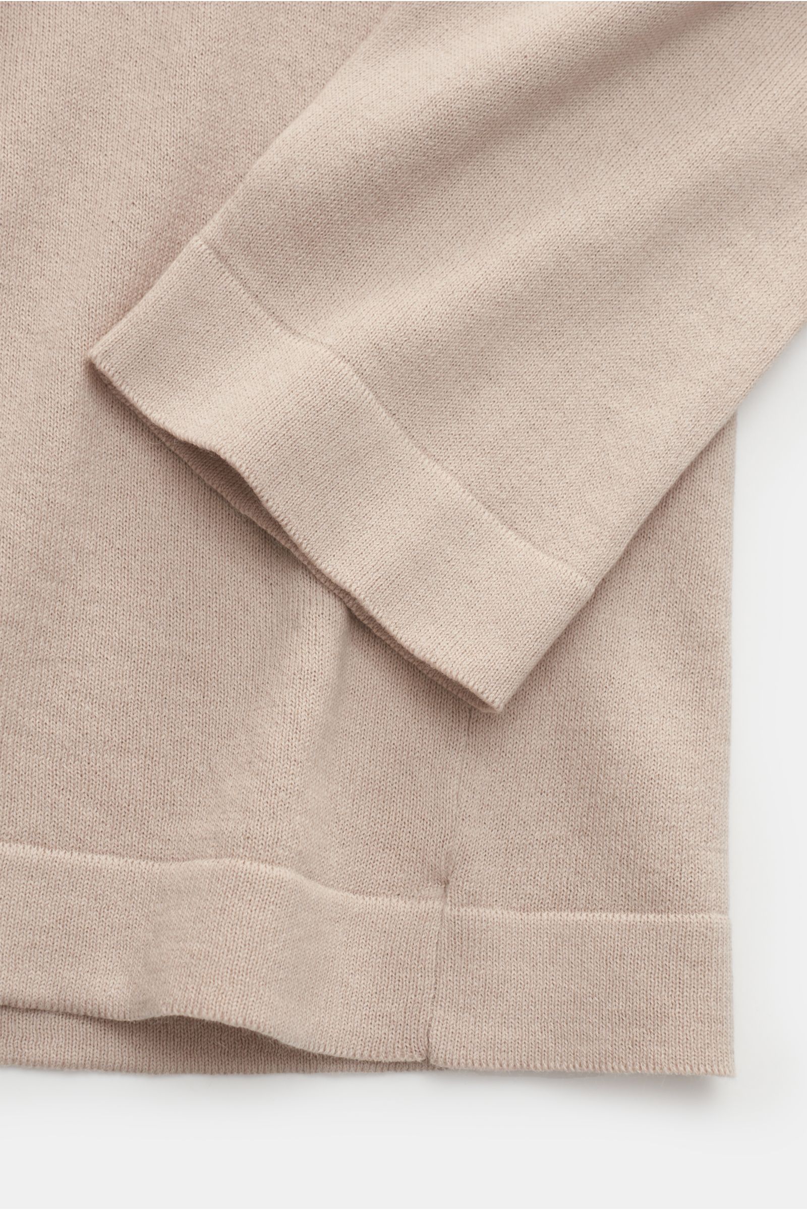 04651/ A trip in a bag Strick-Henleyshirt 'Foggy' beige