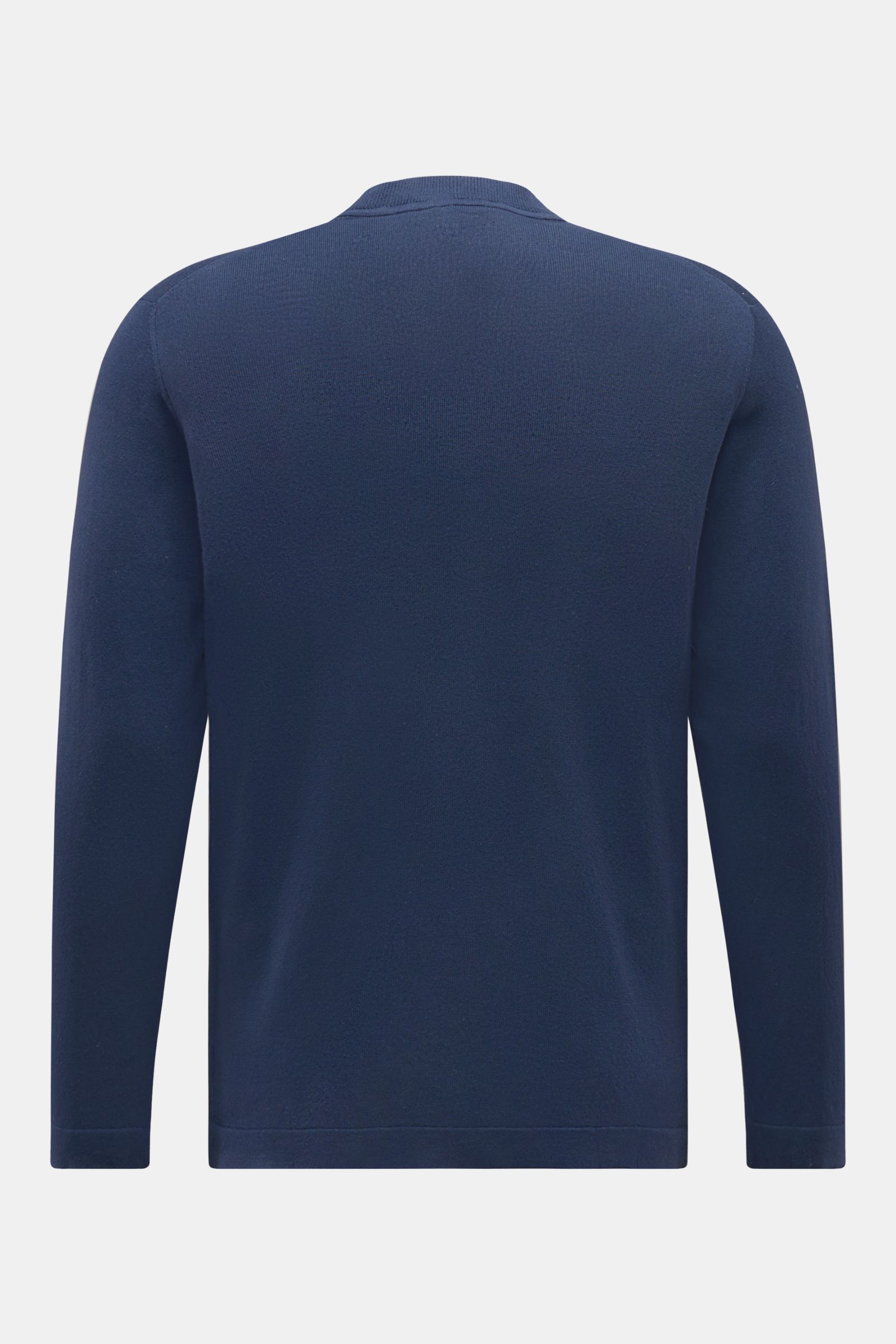 04651/ A trip in a bag Knit Henley T-shirt 'Foggy' navy