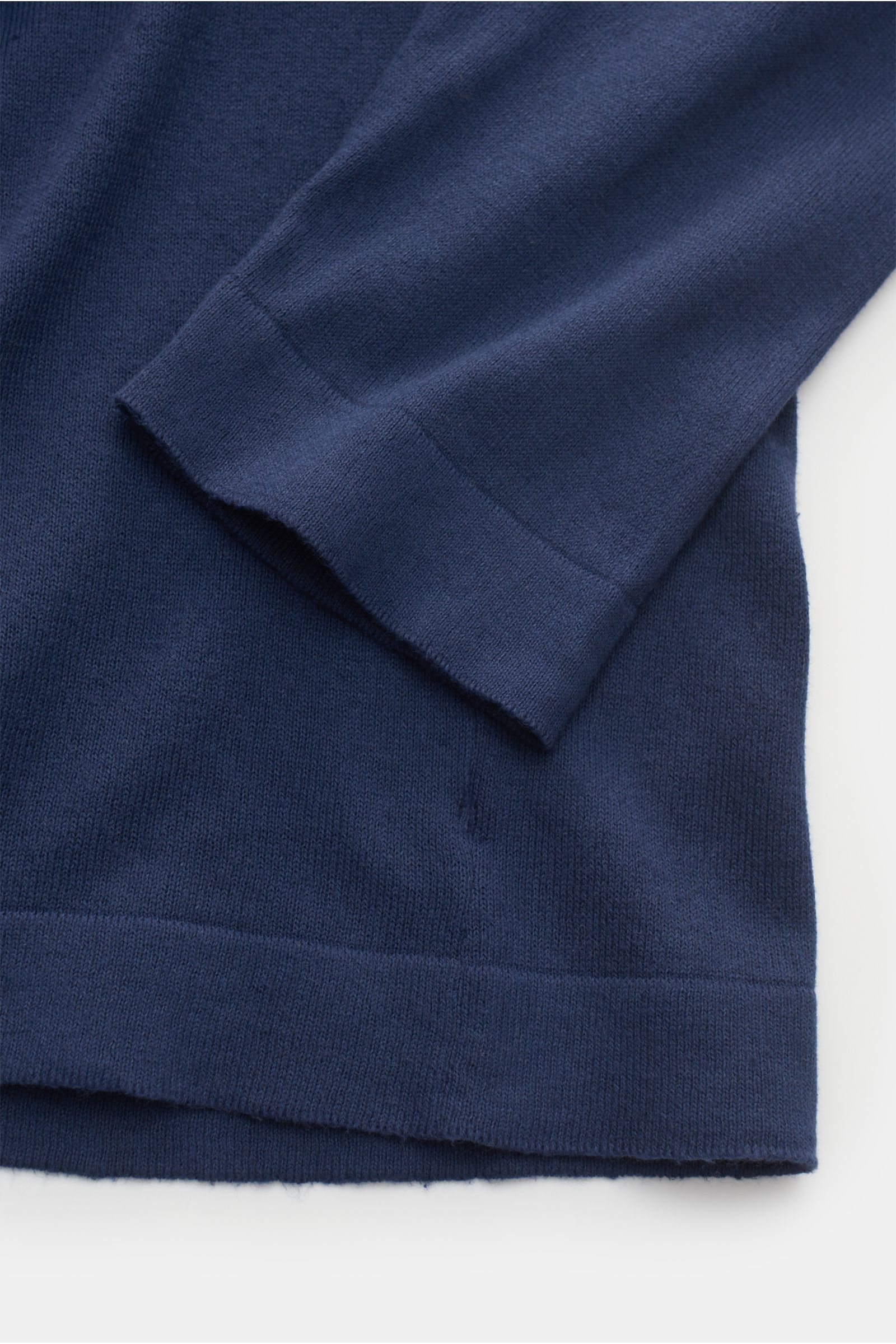 04651/ A trip in a bag Knit Henley T-shirt 'Foggy' navy