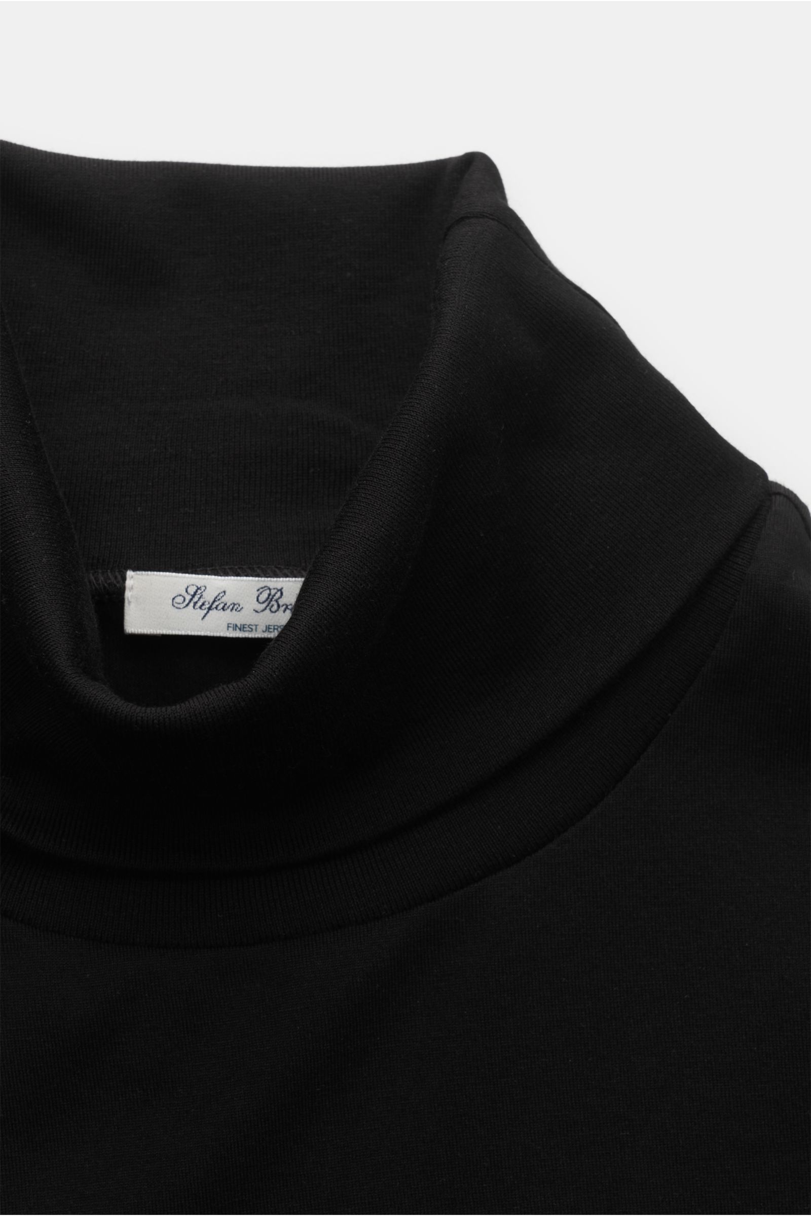 Stefan Brandt Jersey turtleneck jumper 'Eli Rolli LA 30' black
