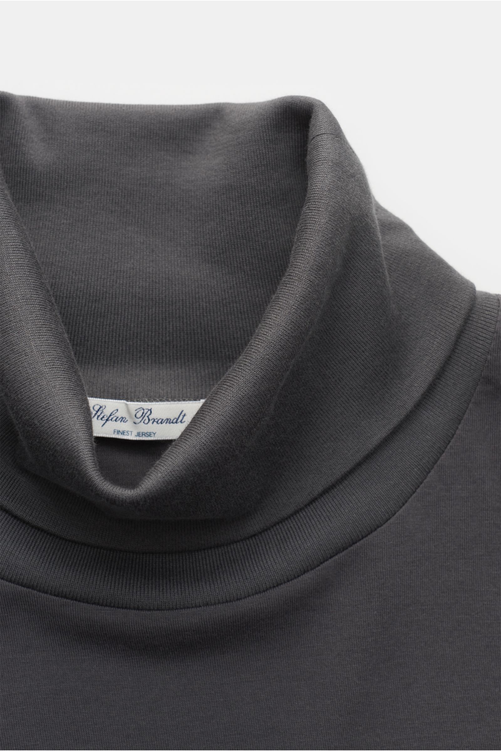 Stefan Brandt Jersey-Rollkragenpullover 'Eli Rolli LA 30' dunkelgrau