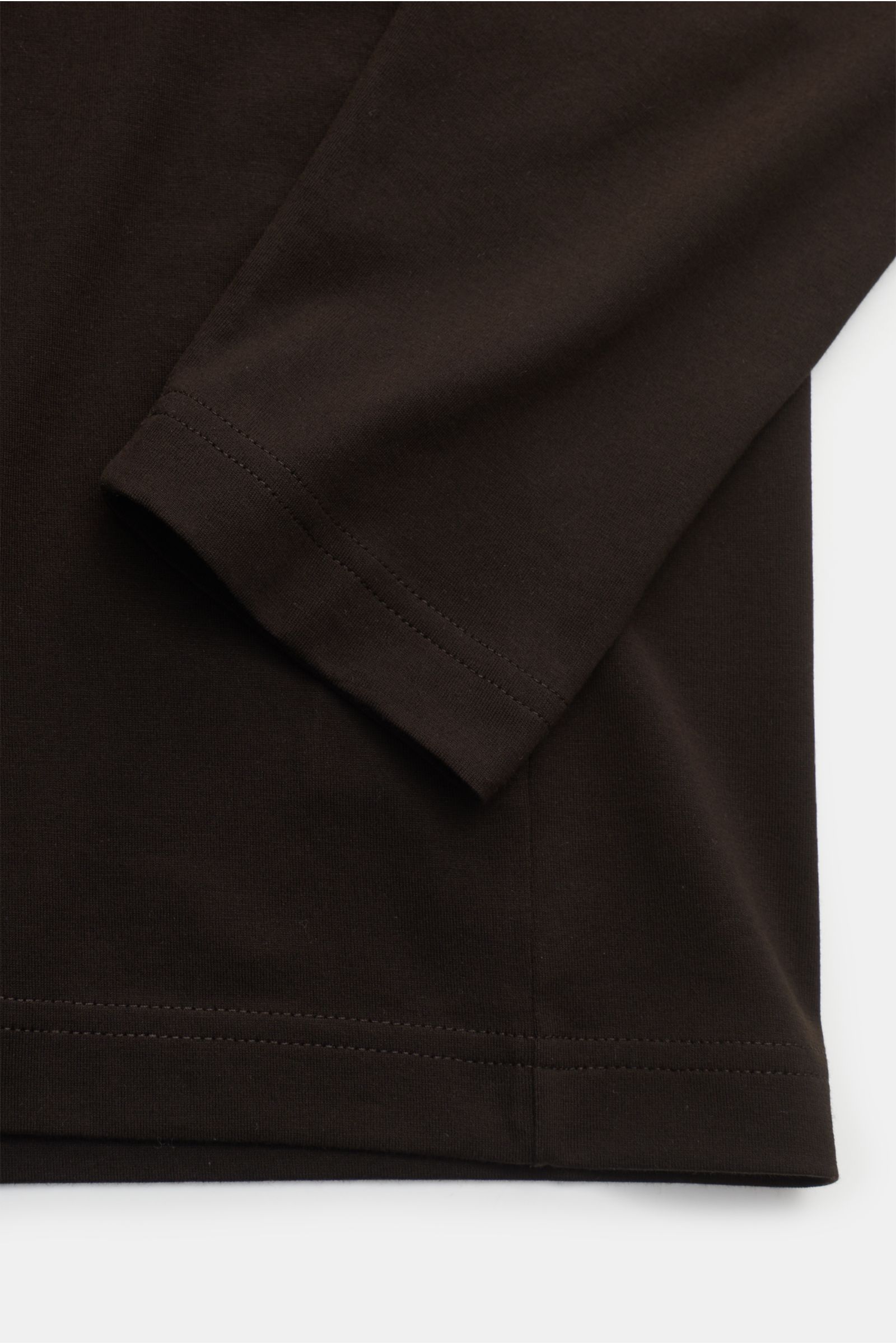 Stefan Brandt Jersey-Rollkragenpullover 'Eli Rolli LA 30' dunkelbraun