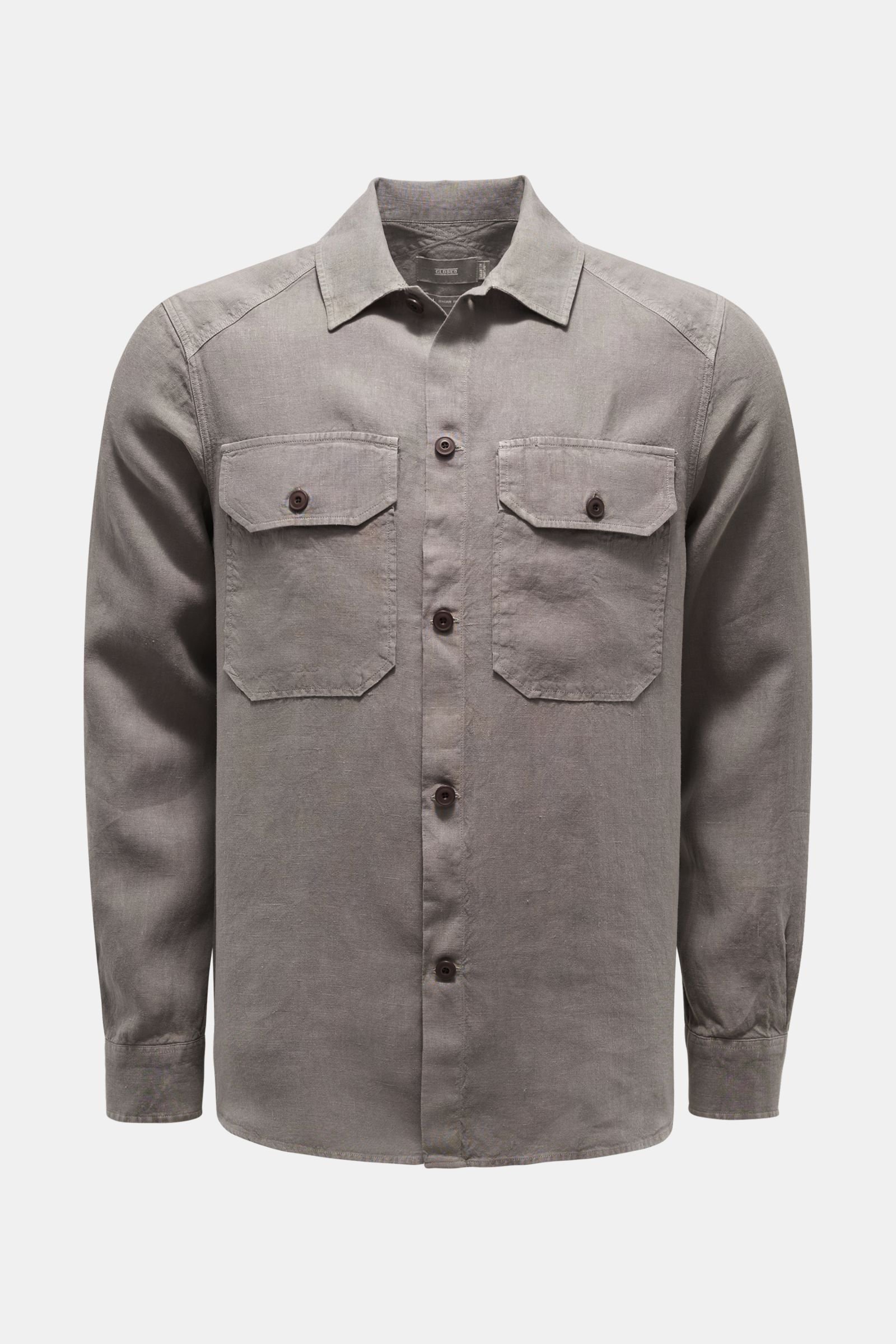 Linen overshirt grey
