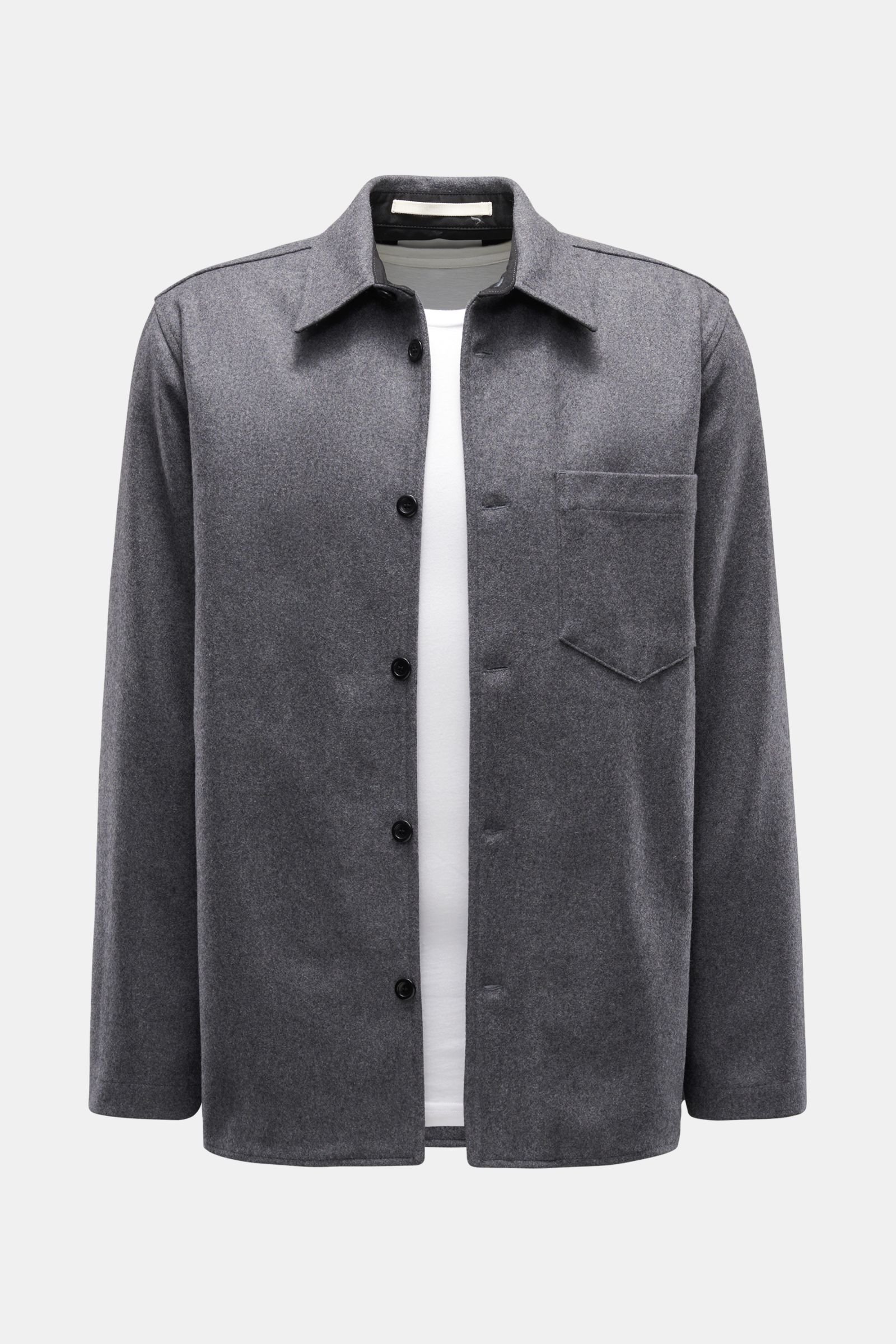 Flannel overshirt 'Ulrik' grey