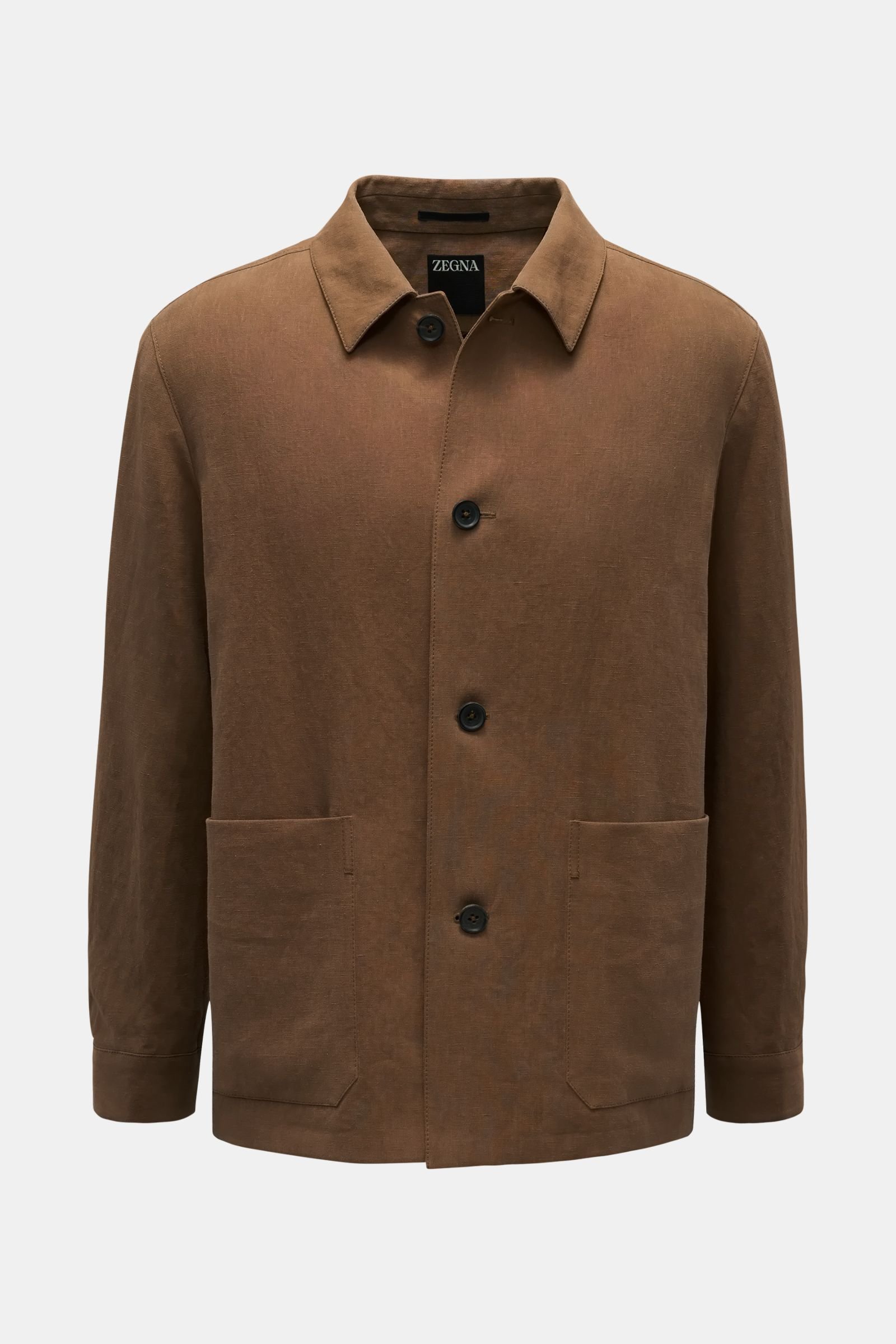 Linen overshirt brown