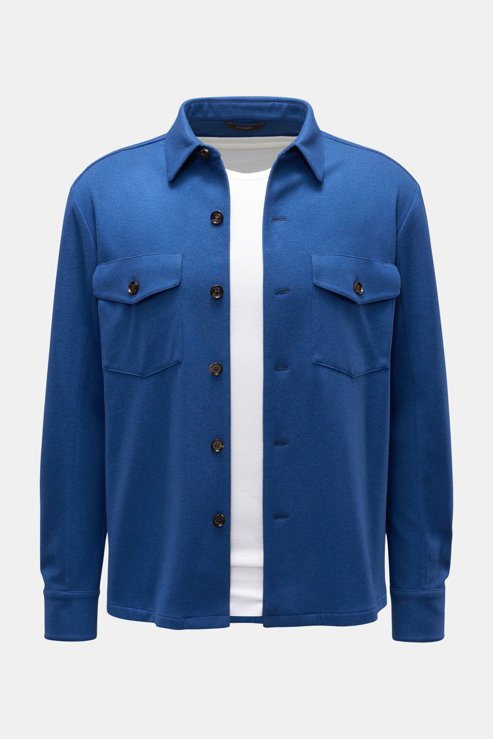 Fleece-Overshirt dunkelblau
