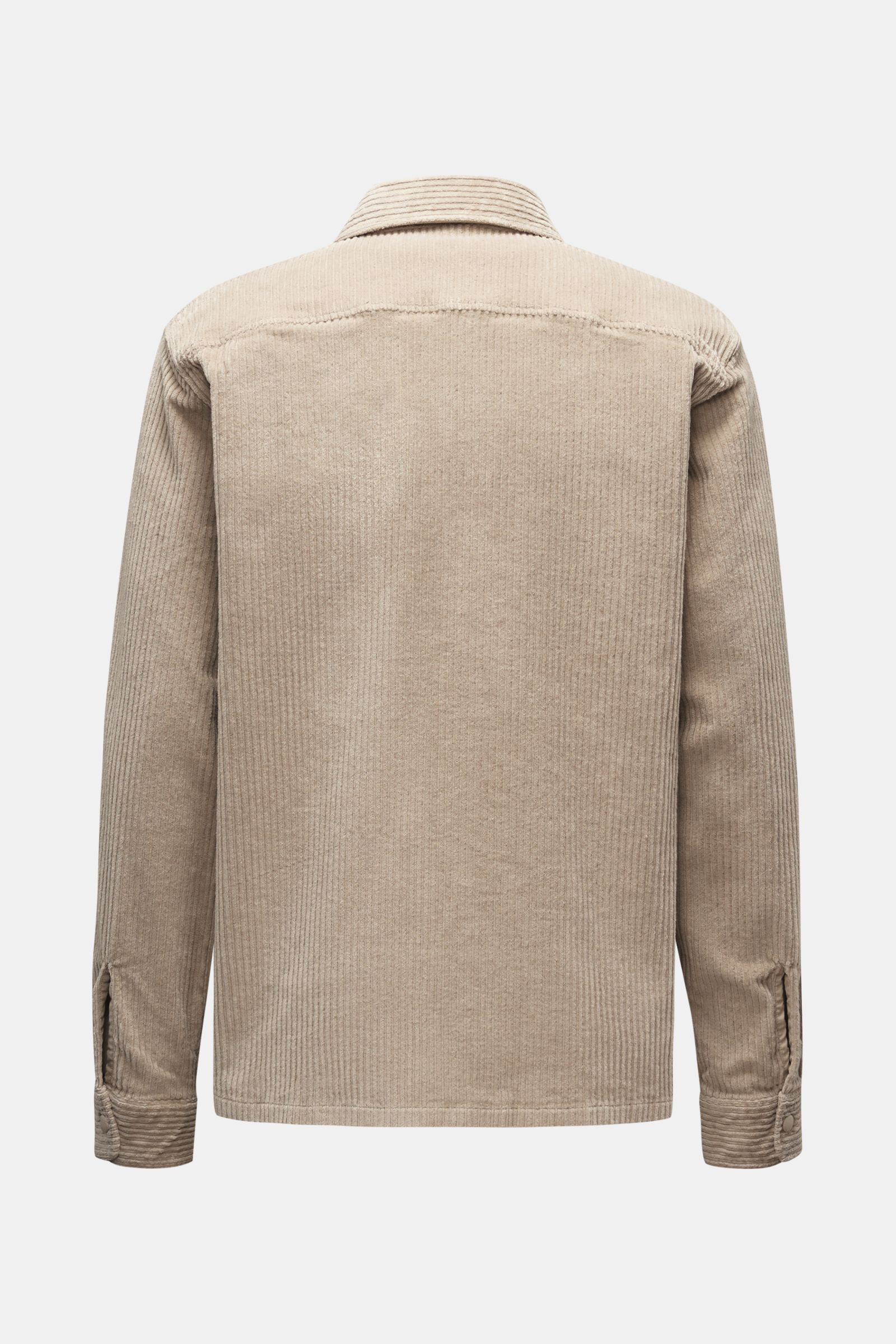 04651/ A trip in a bag Cord-Overshirt 'Oyster' beige