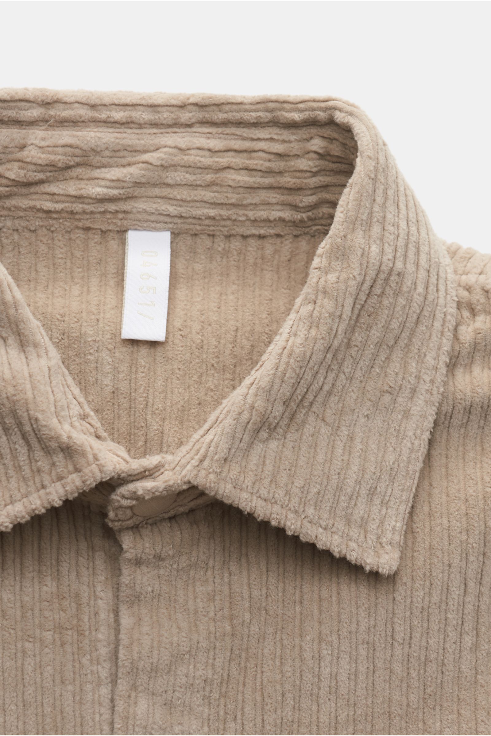 04651/ A trip in a bag Cord-Overshirt 'Oyster' beige