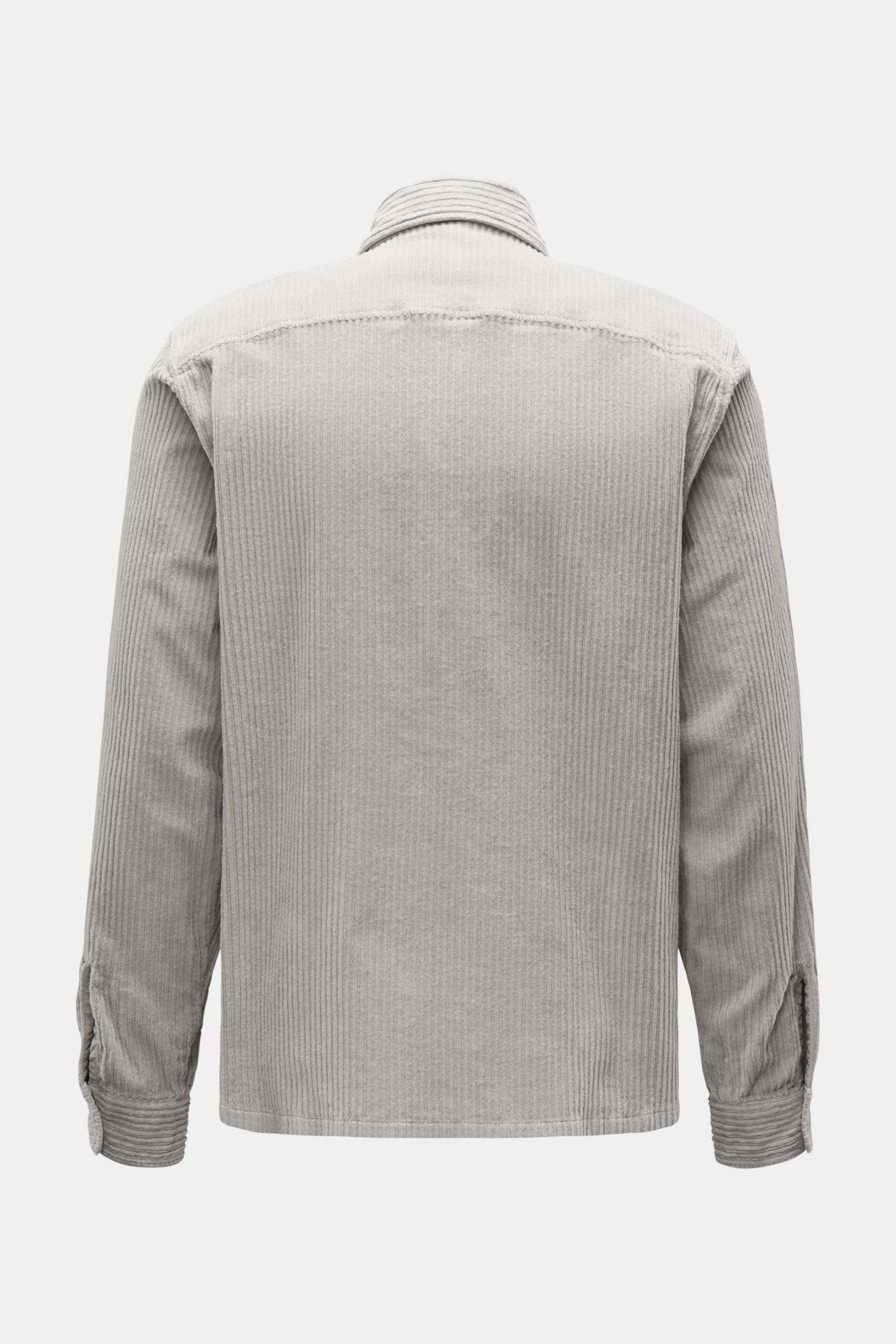 04651/ A trip in a bag Cord-Overshirt 'Oyster' hellgrau