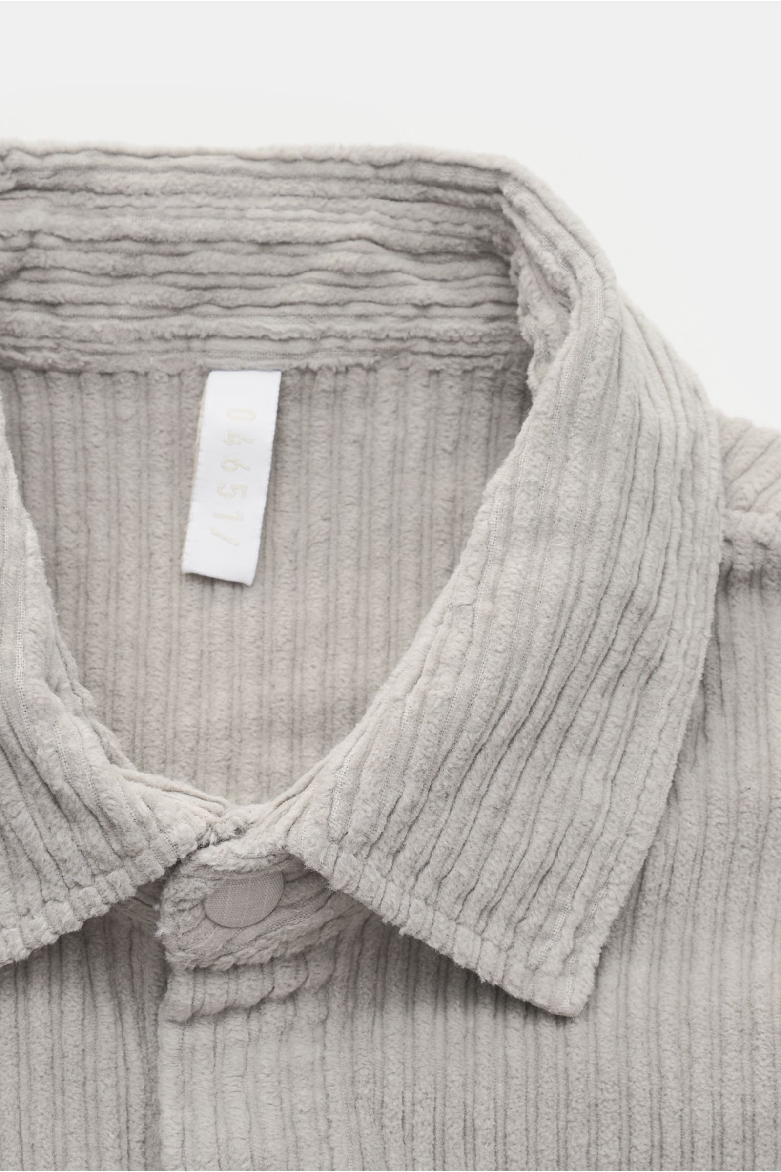 04651/ A trip in a bag Cord-Overshirt 'Oyster' hellgrau