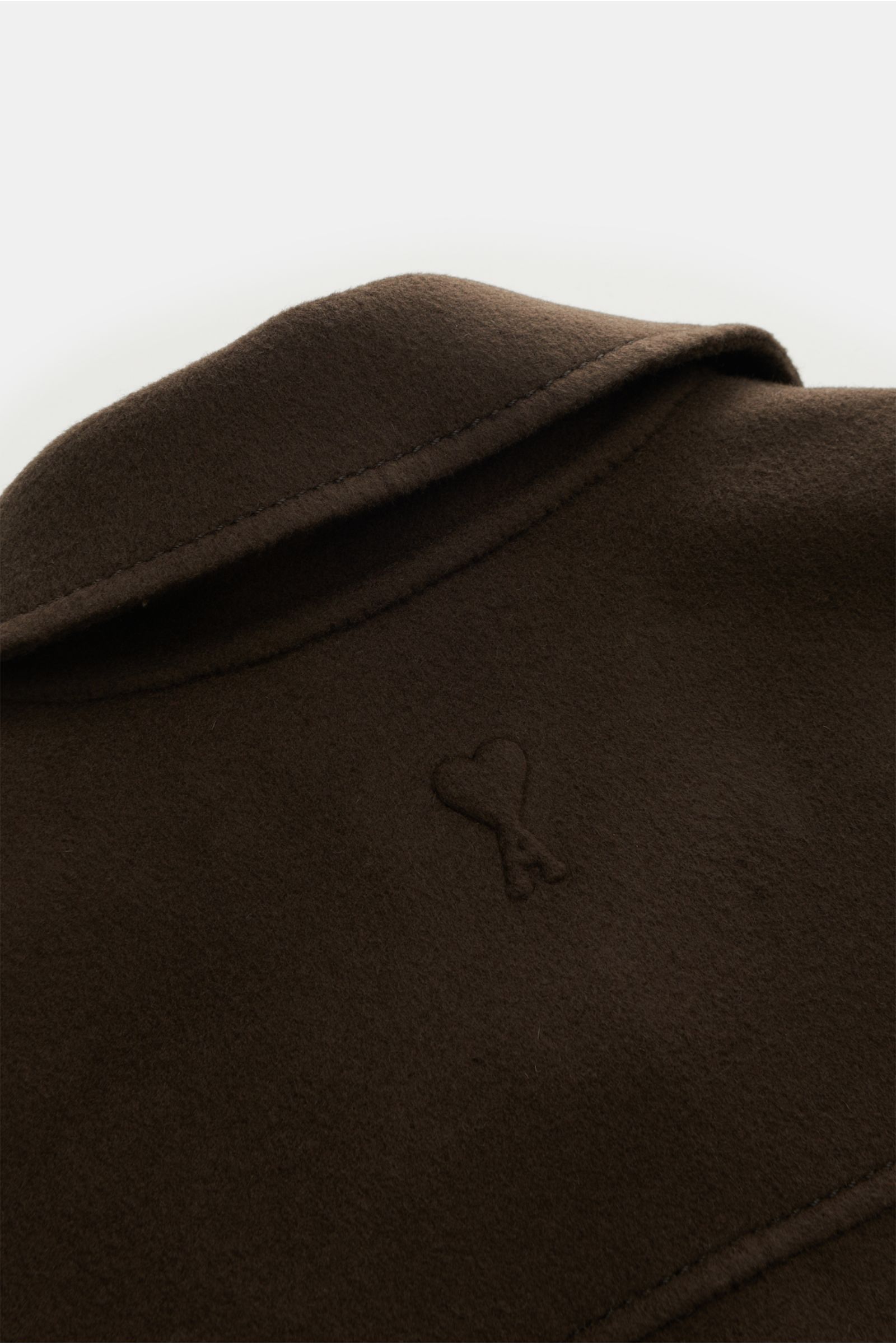 Ami Paris Half-zip jumper dark brown