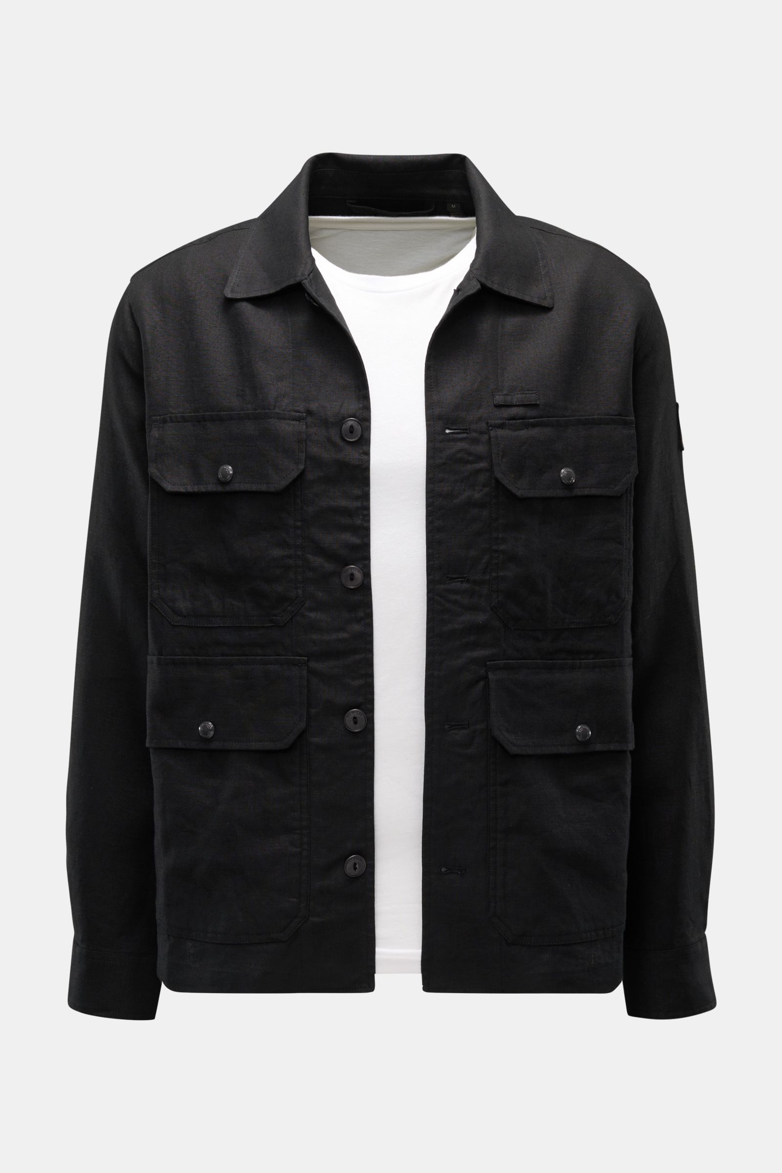 Belstaff Leinen-Overshirt 'Forge' schwarz