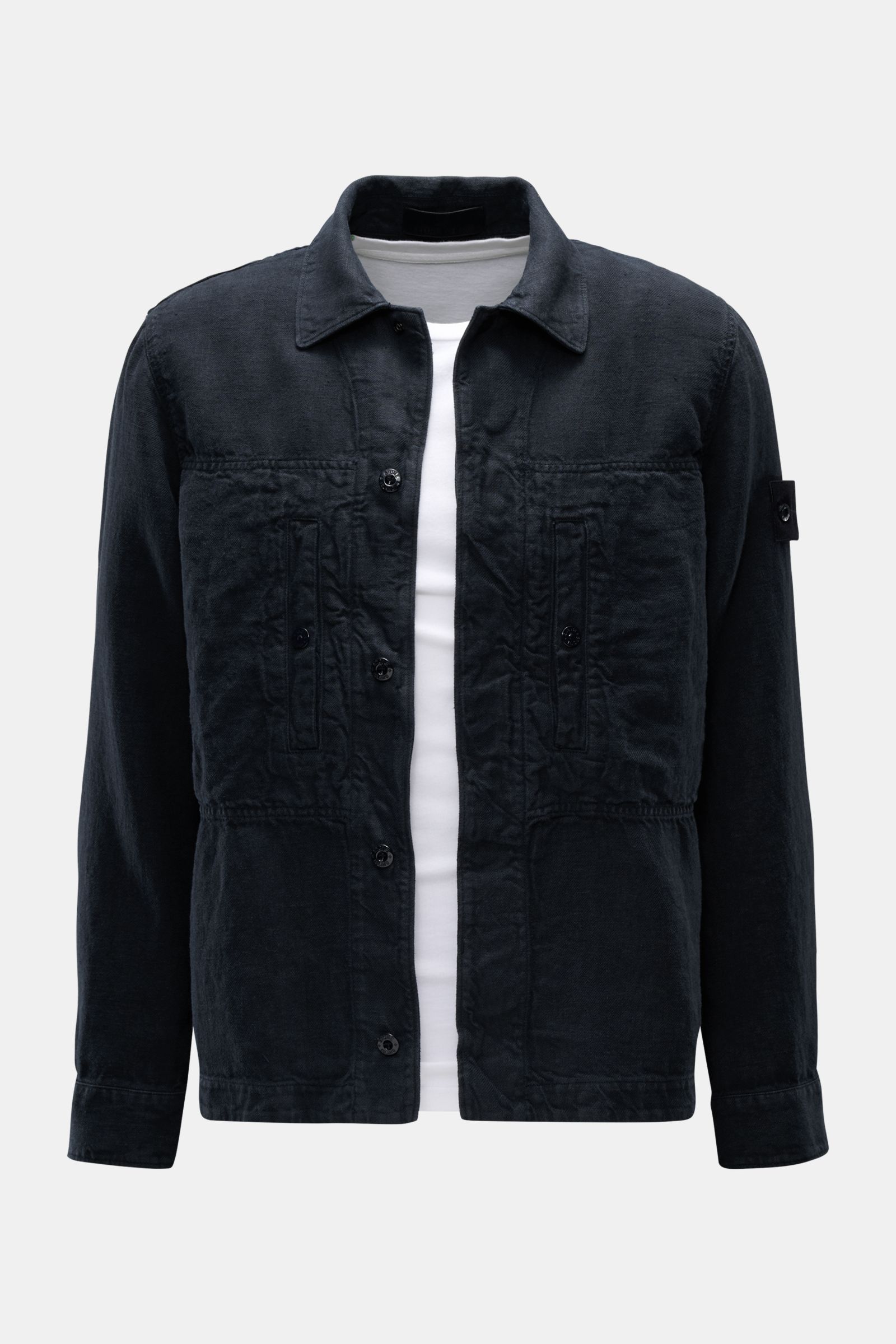 navy stone island overshirt