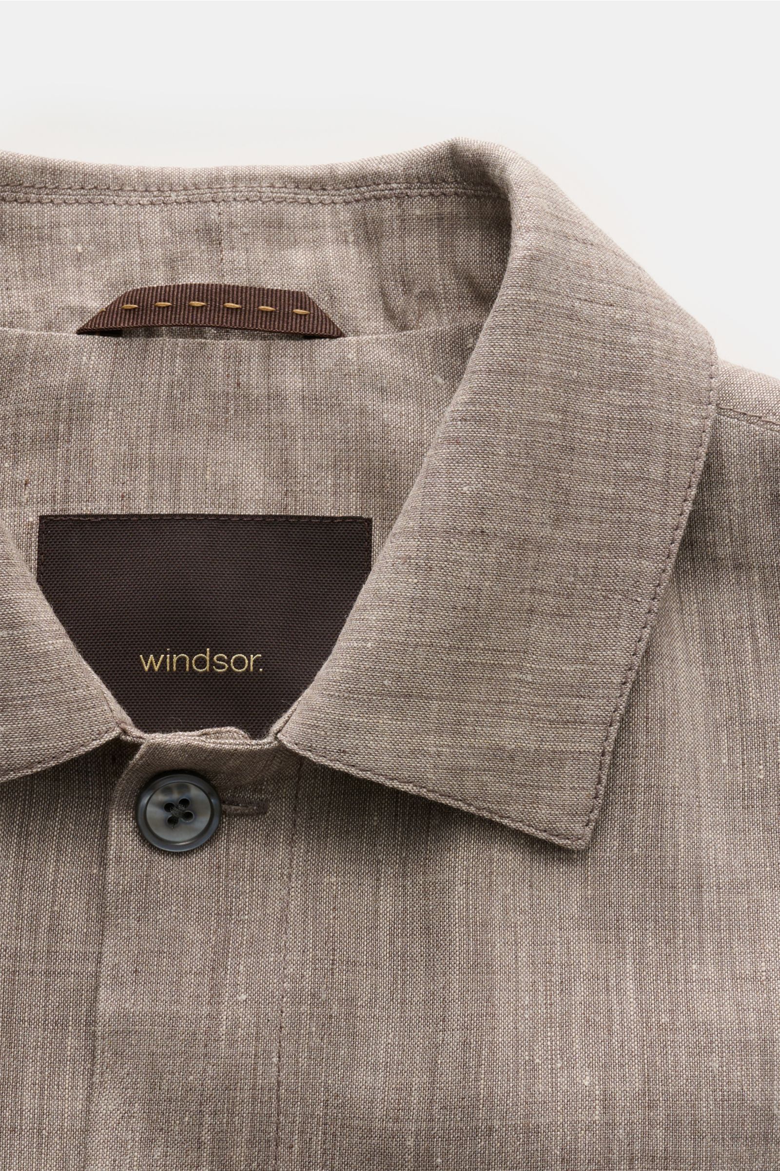 Windsor Overshirt 'Lavoro' taupe meliert