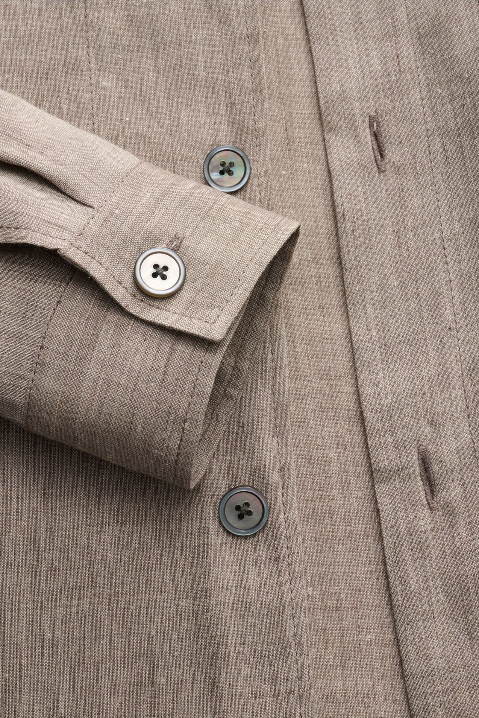 Windsor Overshirt 'Lavoro' taupe meliert