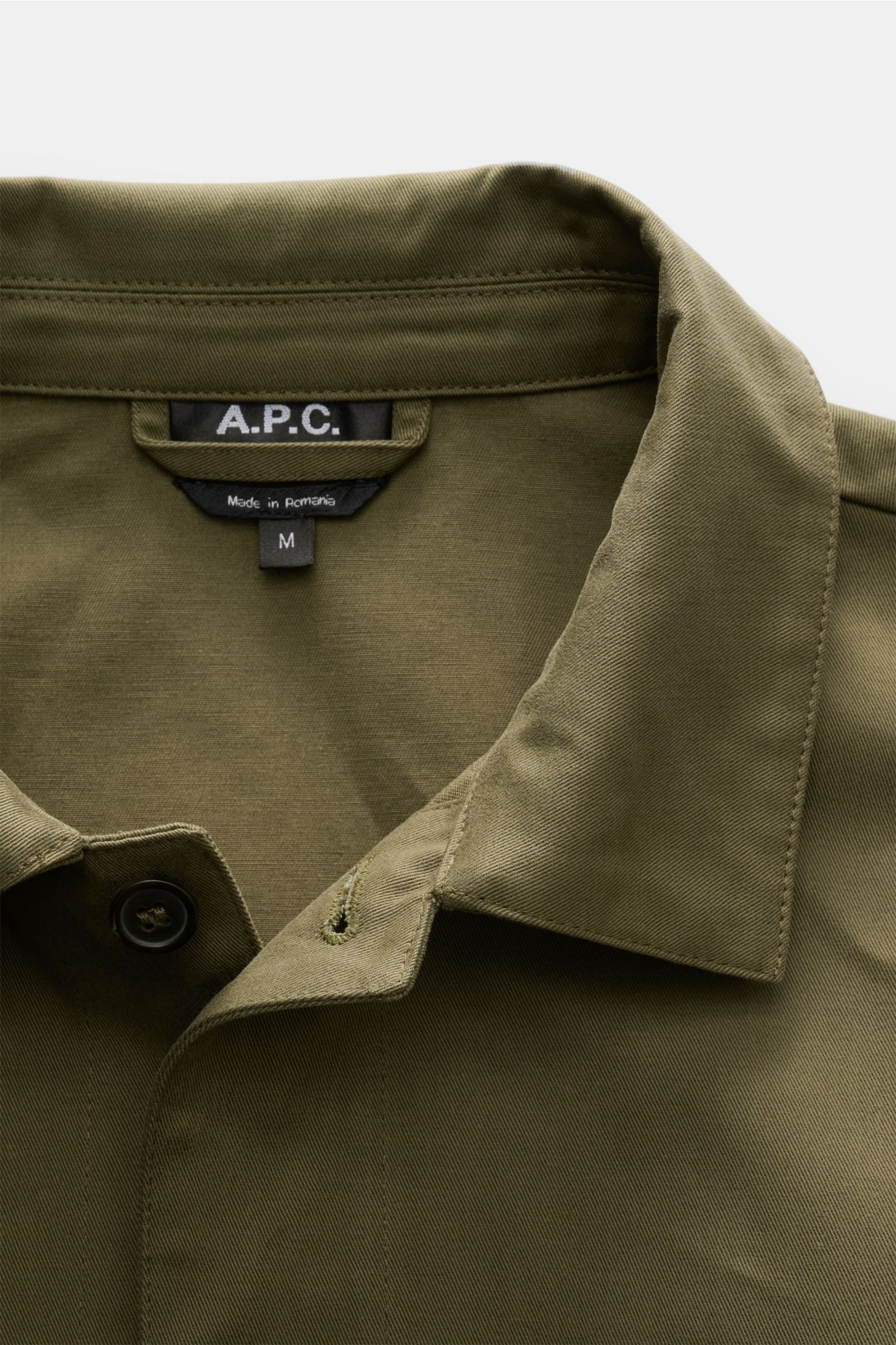 A.P.C. Overshirt 'Kerlouan Logo' oliv
